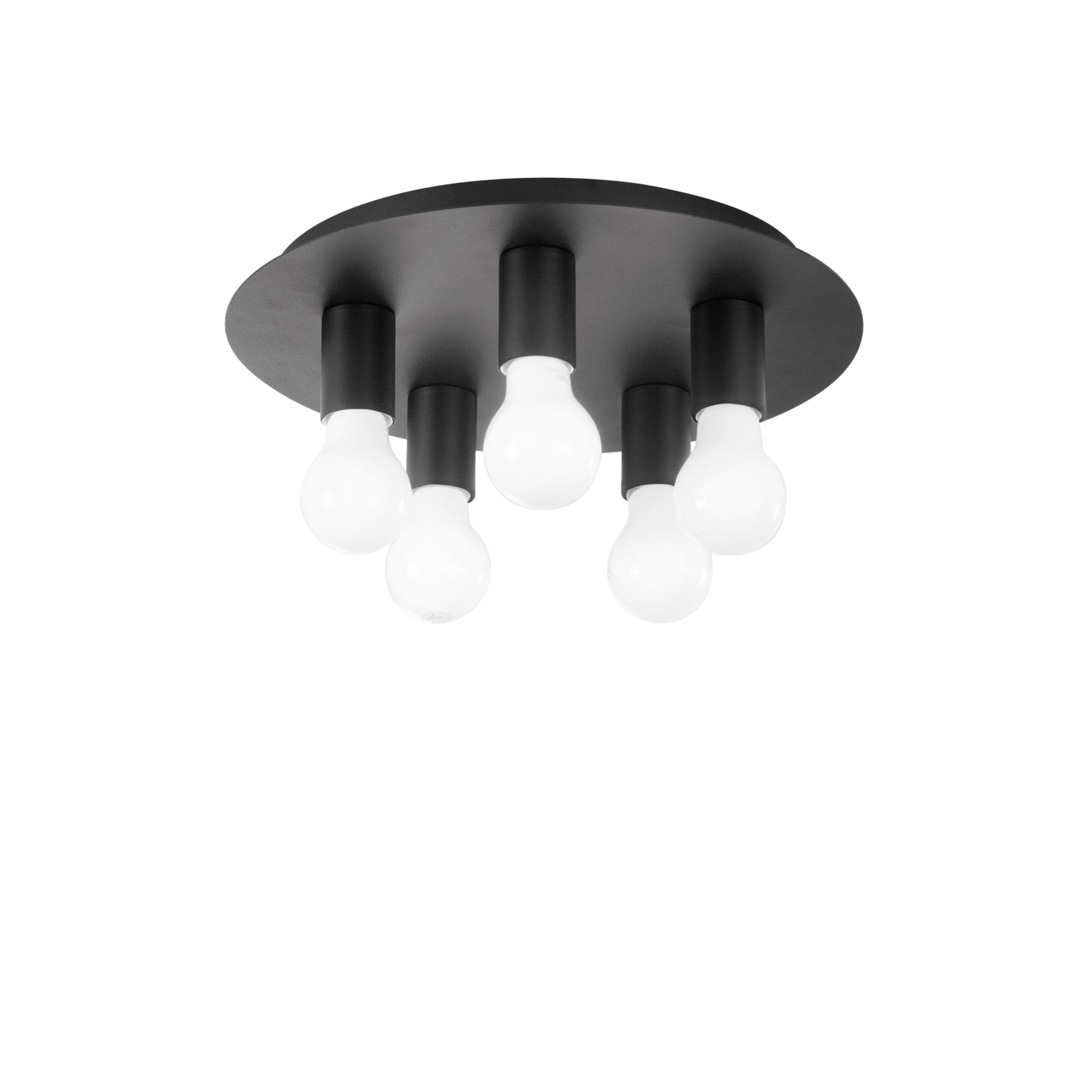 STRIKE 5-light ceiling light in black metal - Luce Ambiente e Design
