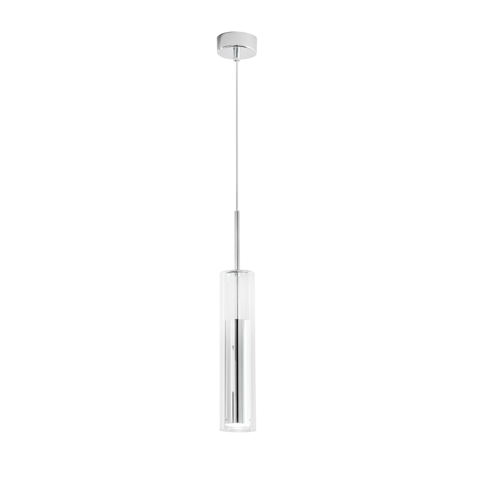 TABOO pendant in chrome metal and glass - Luce Ambiente e Design