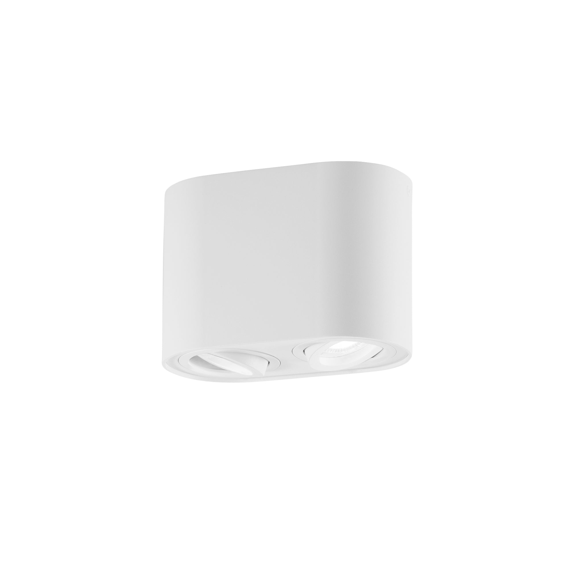 TOWN round ceiling light in white aluminum with two adjustable trims - Intec