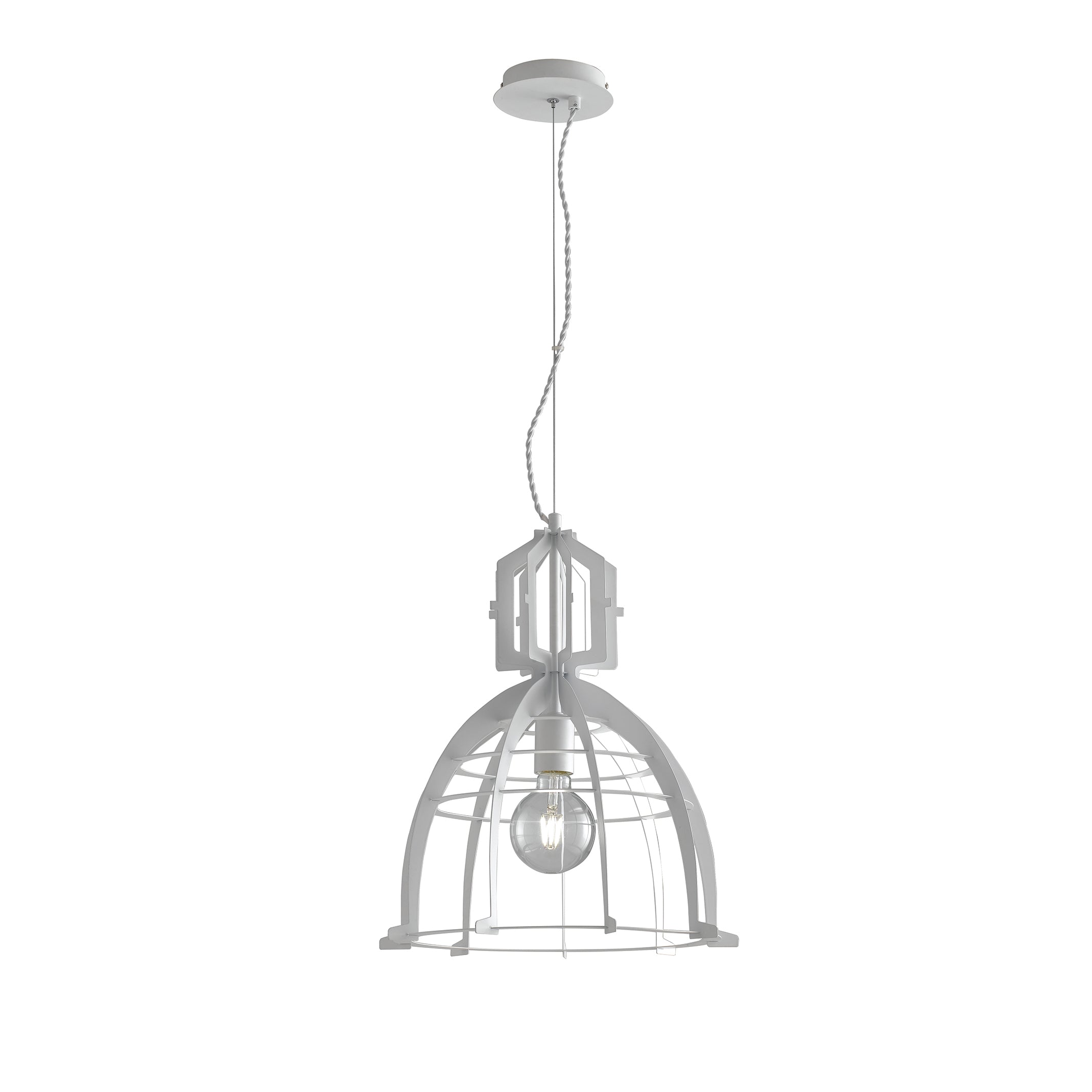URBAN white metal pendant chandelier - Luce Ambiente e Design