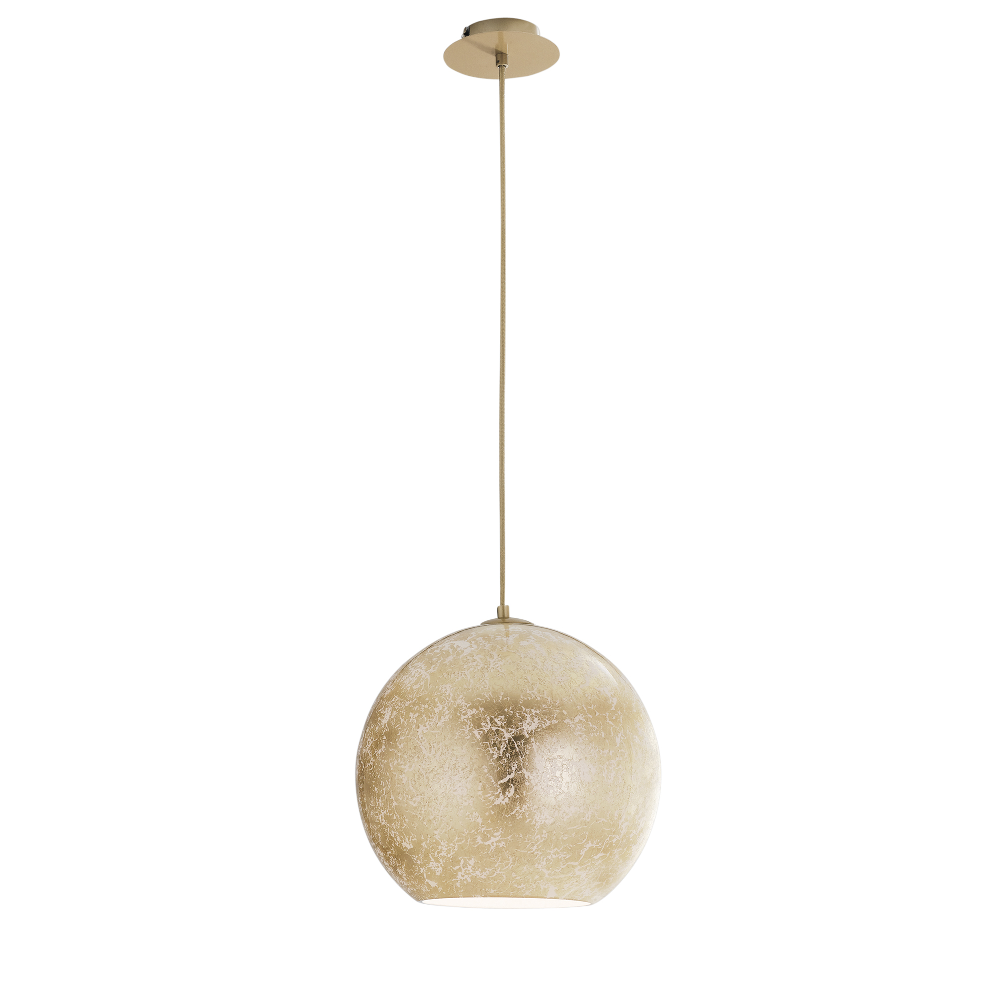 VANITY gold glass pendant chandelier with 1 light Ø 30 cm - Luce Ambiente e Design