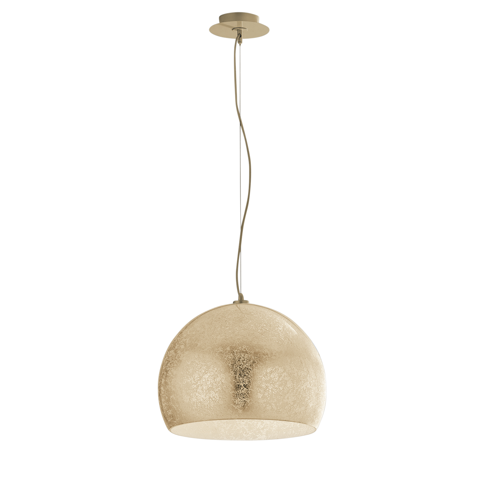 VANITY gold glass pendant chandelier with 1 light Ø 40 cm - Luce Ambiente e Design