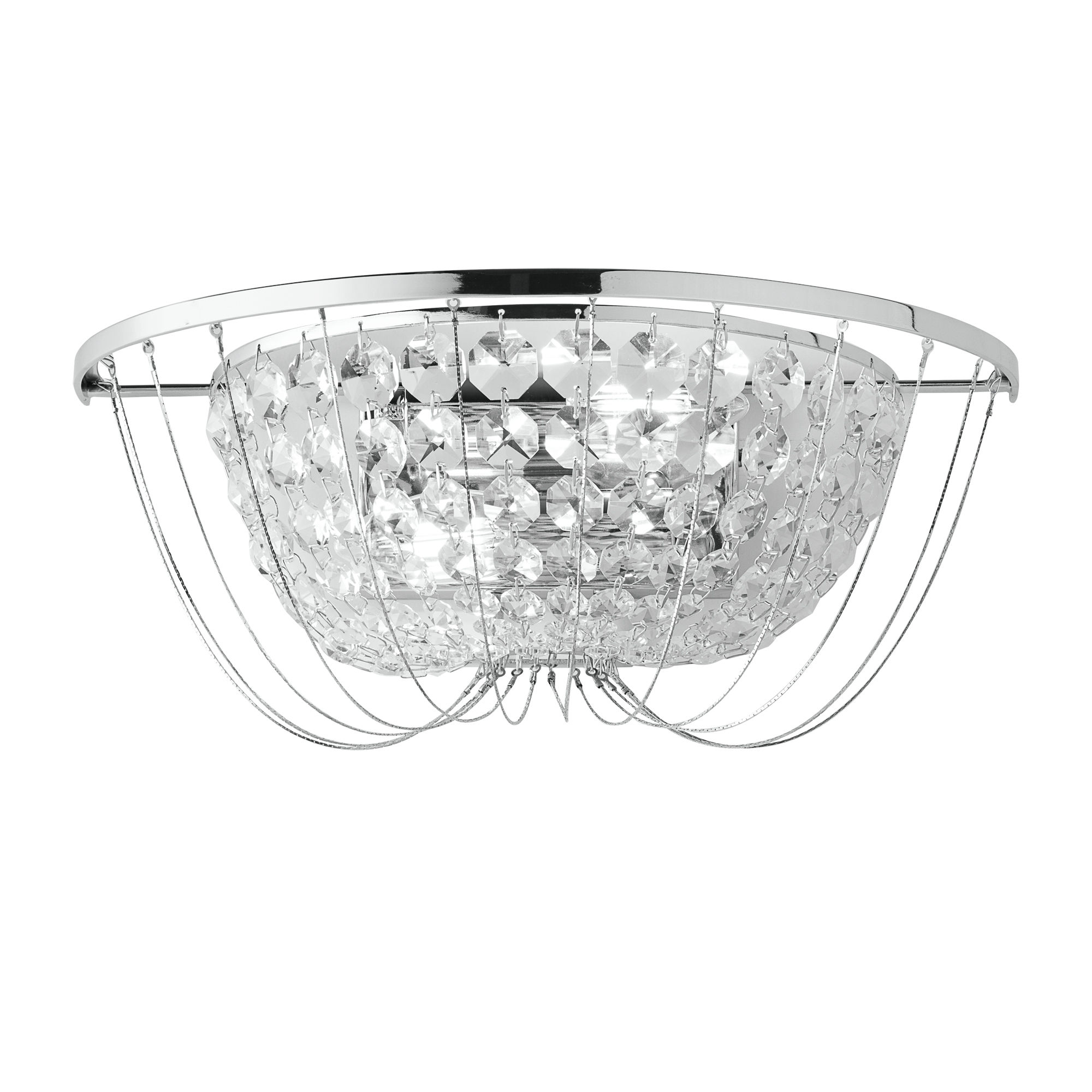 VIENNA wall light in chrome metal with crystals - Luce Ambiente e Design