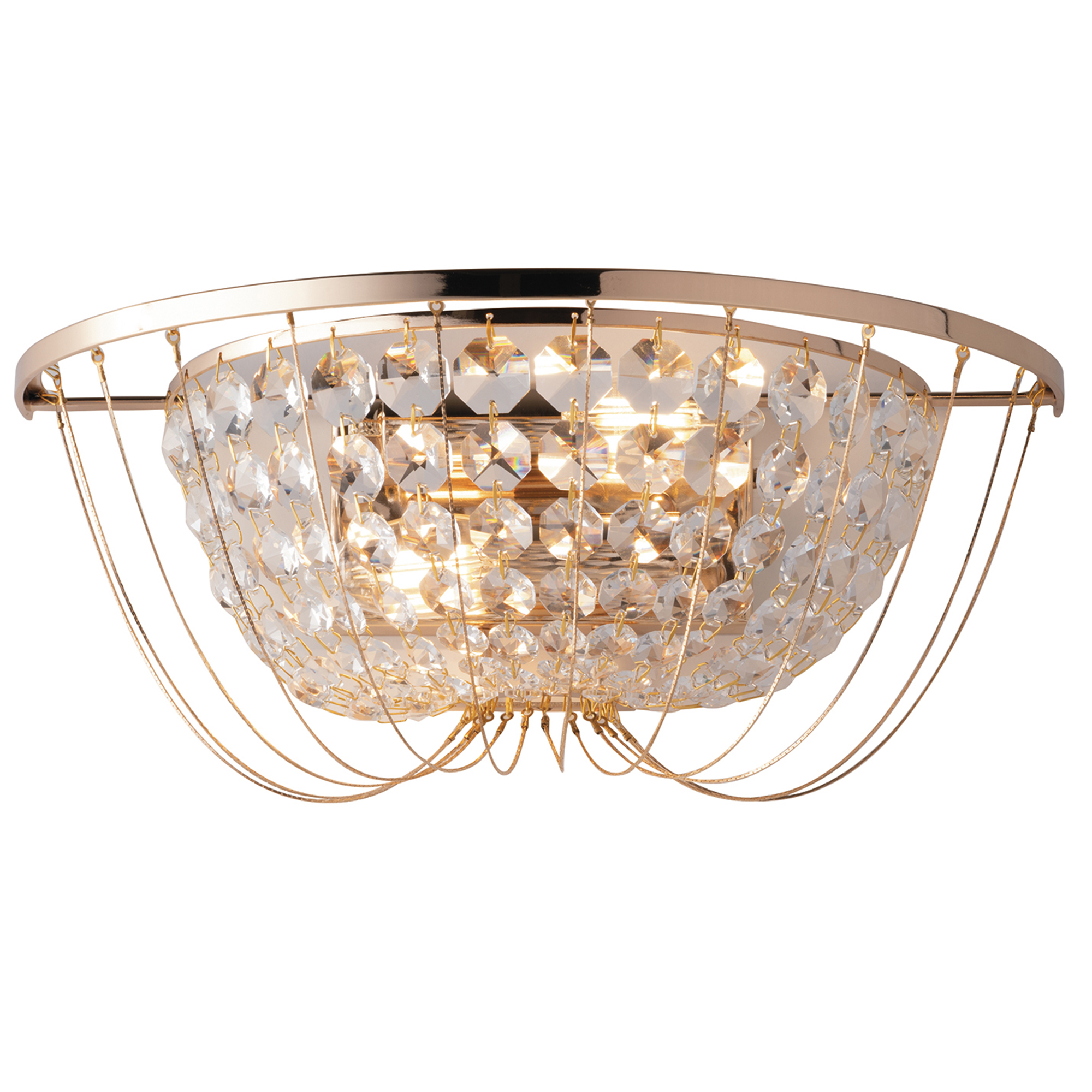 VIENNA wall light in gold metal with crystals - Luce Ambiente e Design