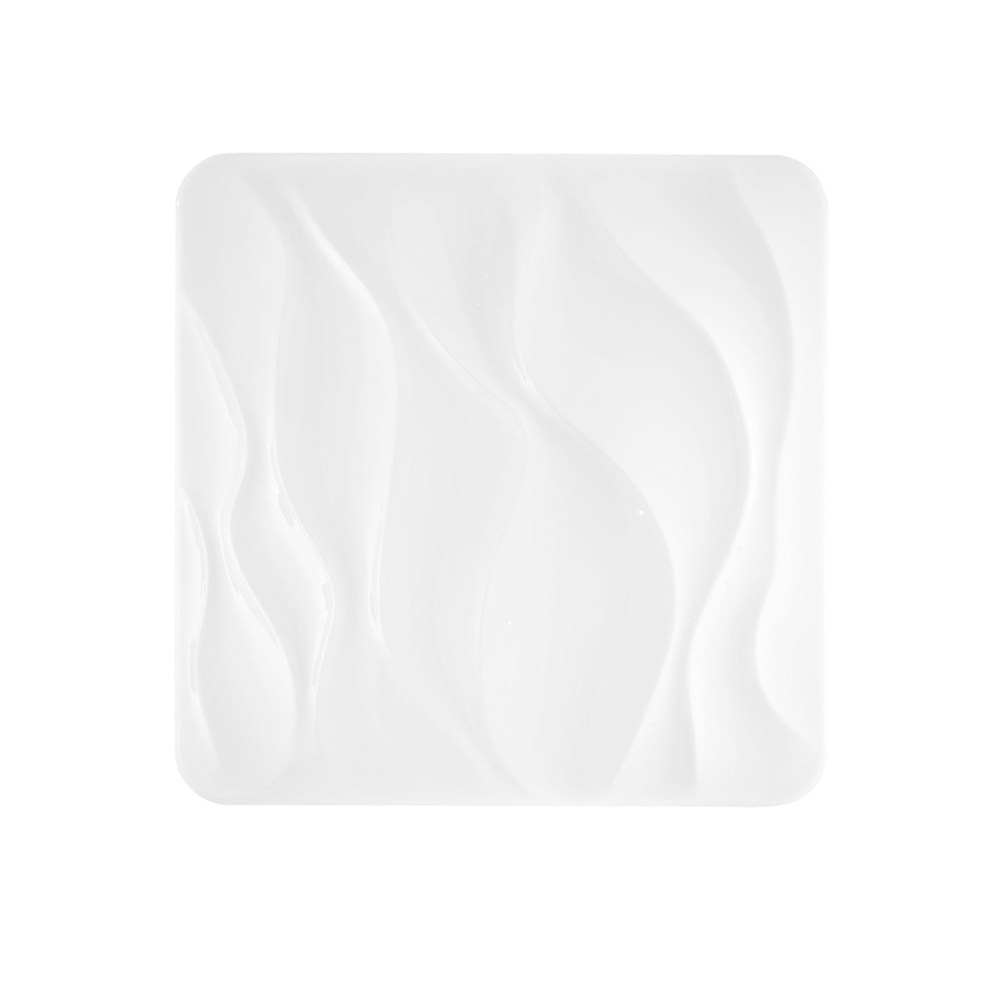 WAVE square white acrylic LED ceiling light, CCT, with memory function, Wi-Fi and remote included, 64 cm - Luce Ambiente e Design