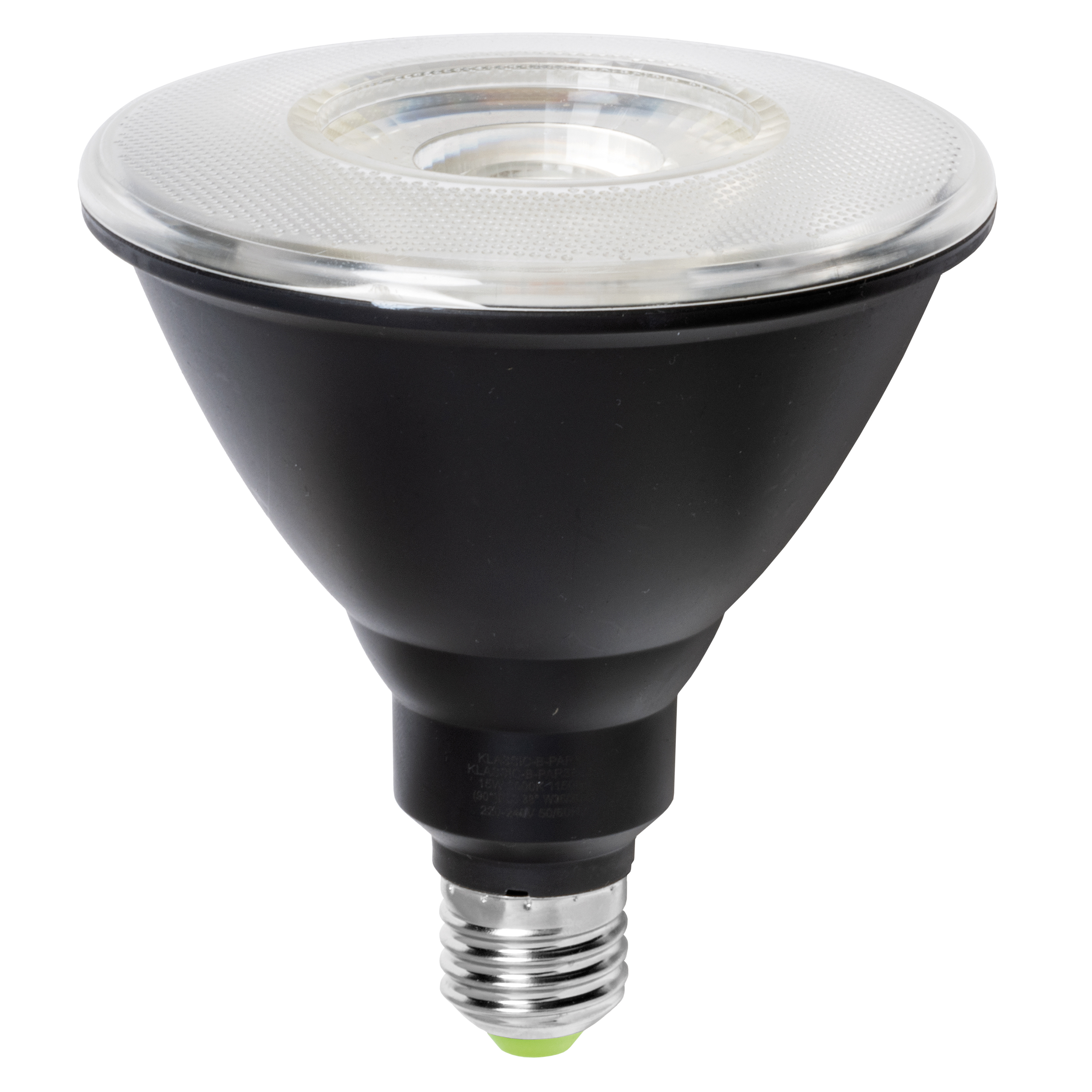E27 PAR38 Black LED bulb - 15W - 3000K - Intec bulbs