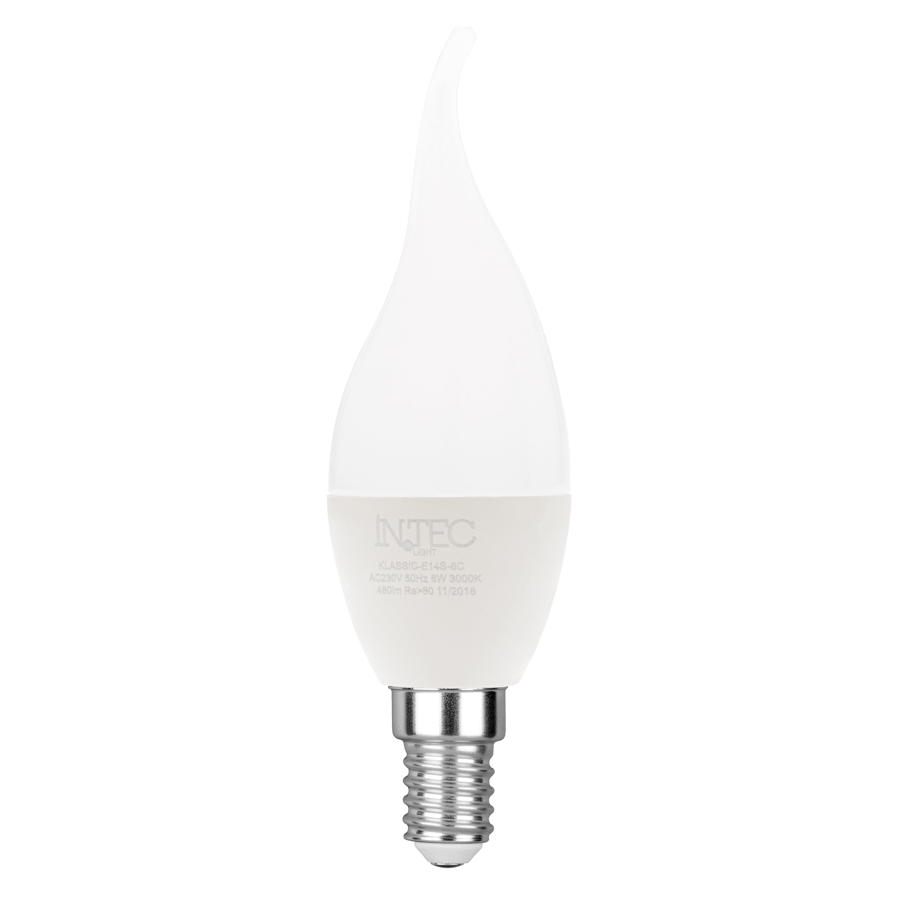 E14 blow LED bulb - 6W - 6500K - Intec bulbs