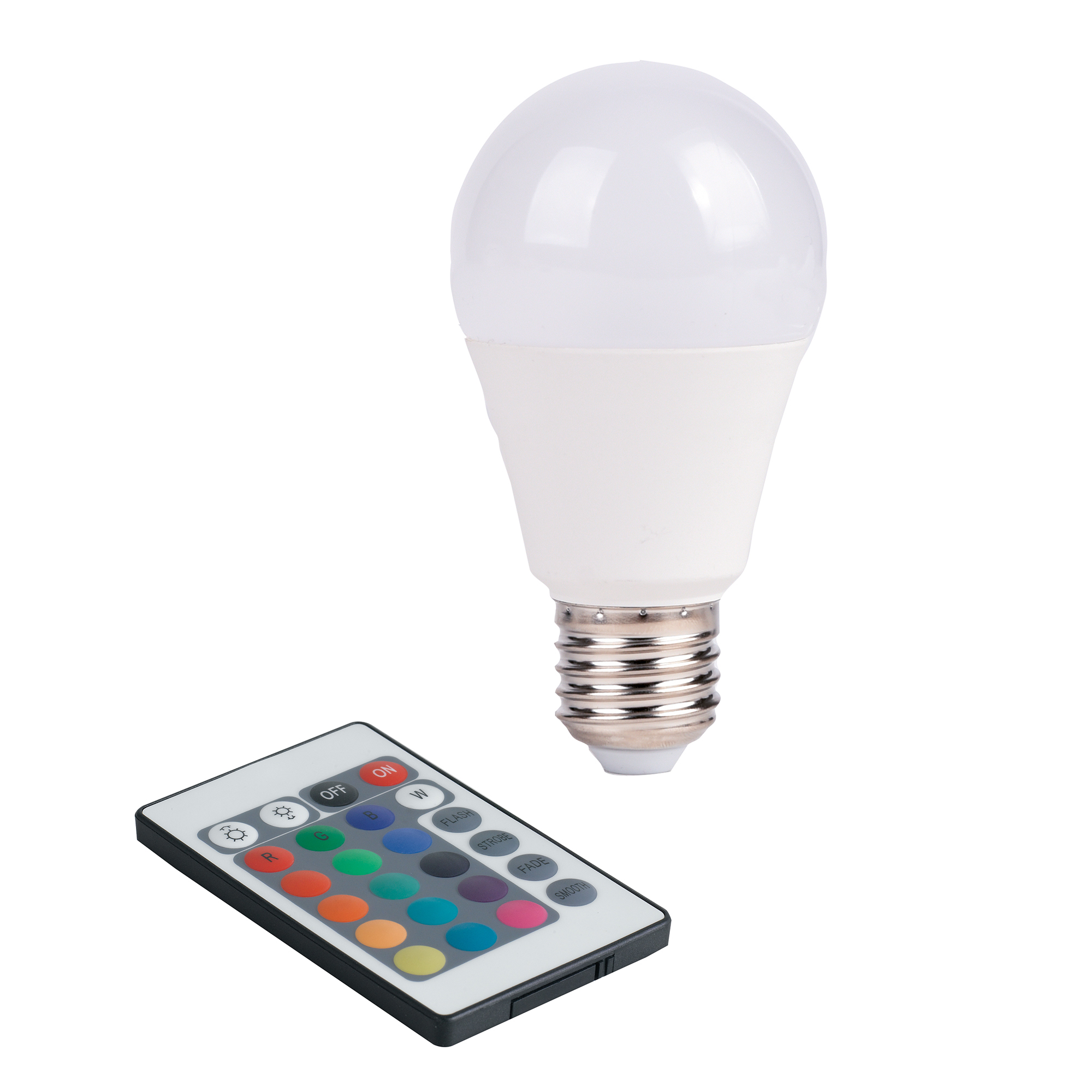 E27 LED bulb 9W - RGB + 4000K With remote control - Intec bulbs