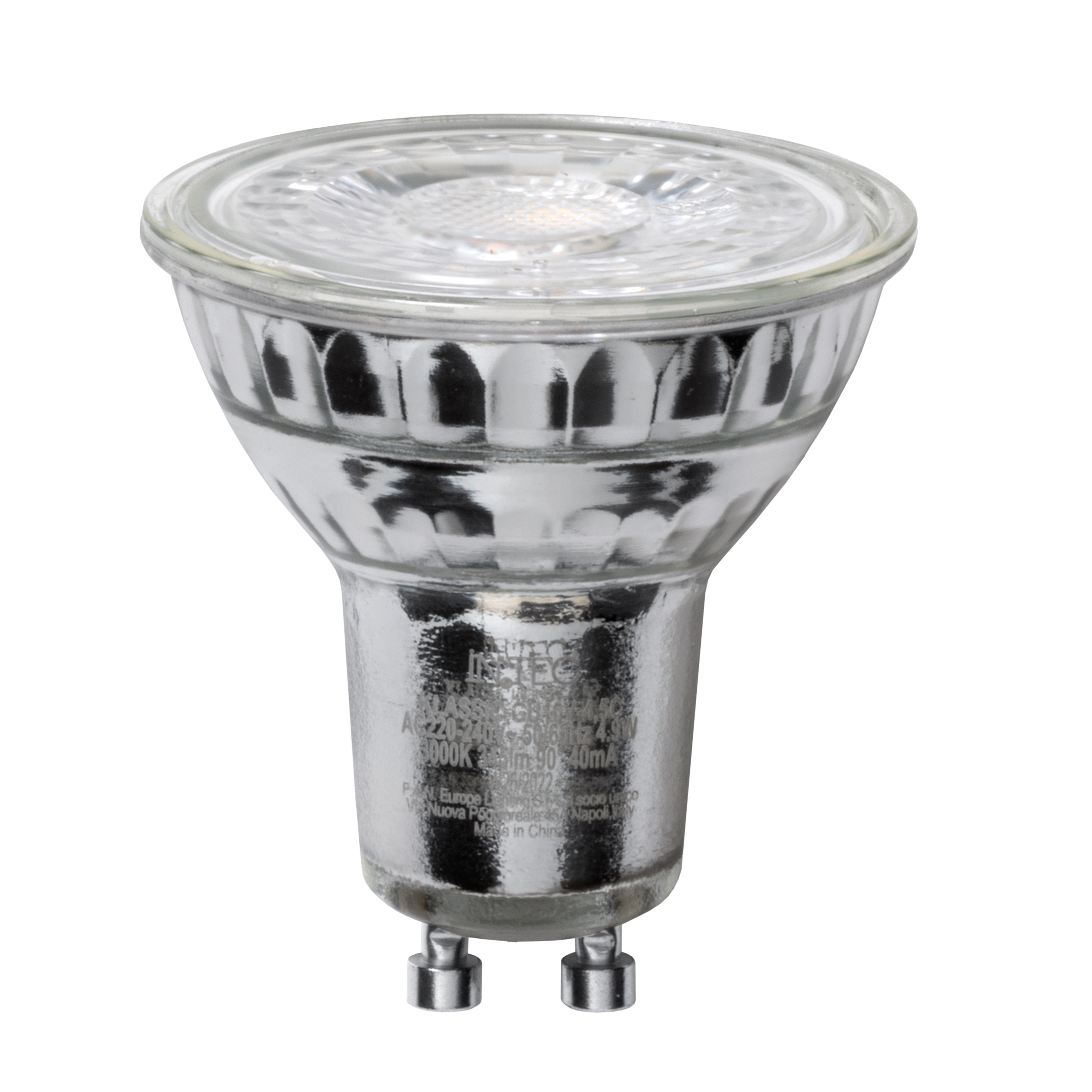 GU10 glass LED bulb 4.9W 36° - 6500K - Intec bulbs