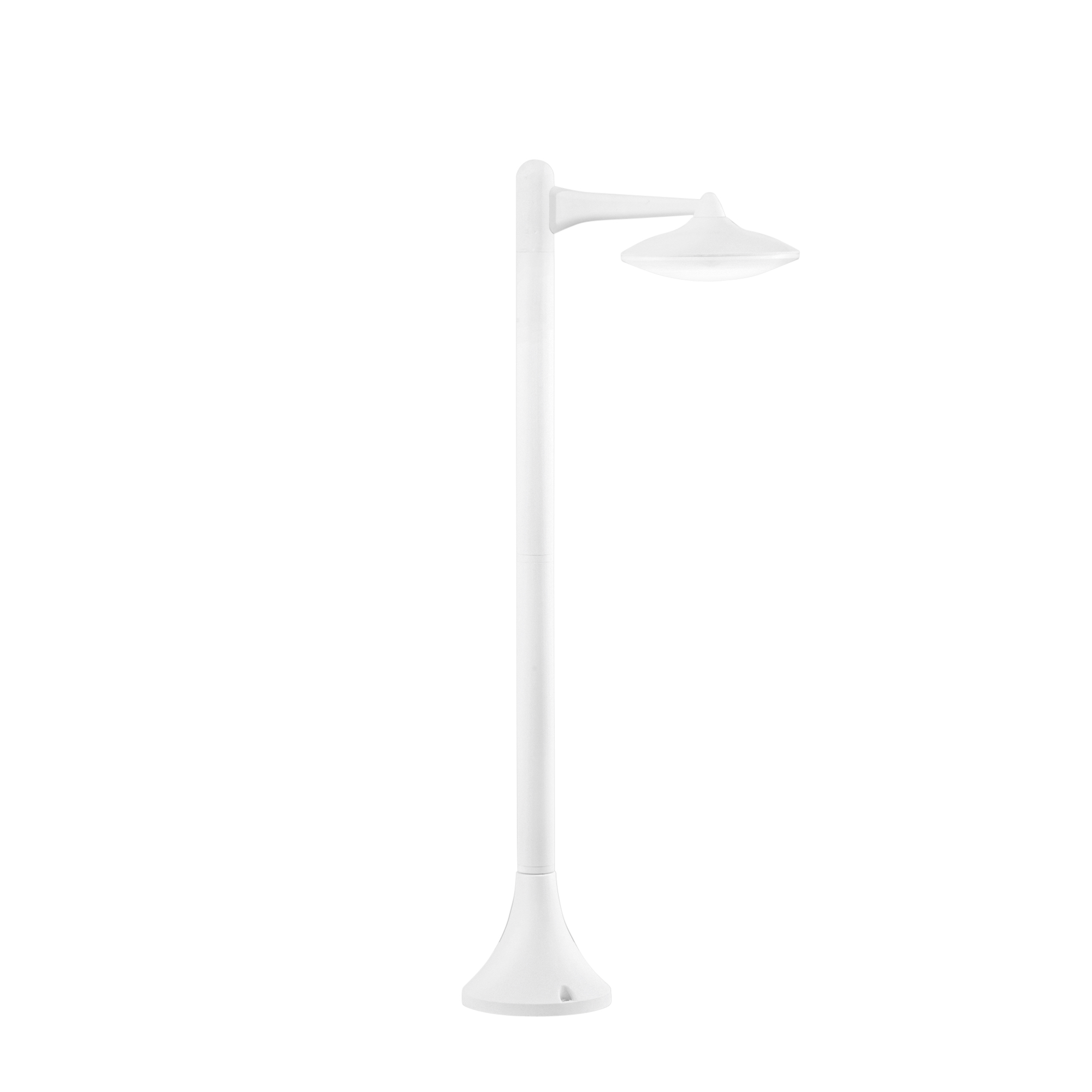 ALYSON outdoor LED bollard in white aluminum 12W IP44 - Intec
