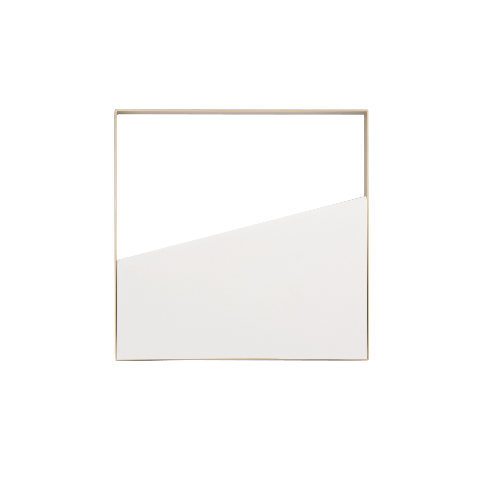 ALBA square LED ceiling light with white and gold metal structure, CCT, 40 cm - Luce Ambiente e Design