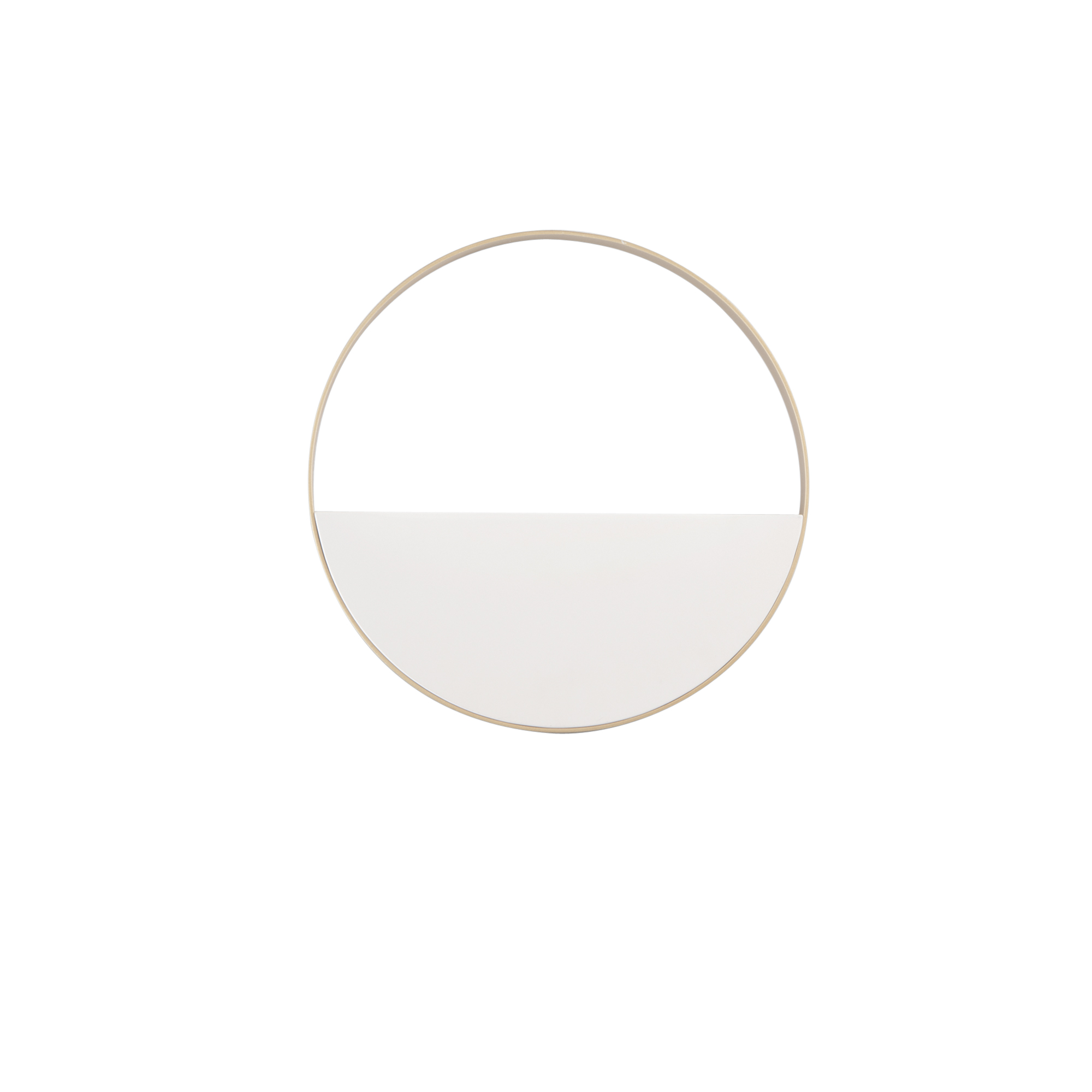 ALBA round LED ceiling light with white and gold metal structure, CCT, 35 cm Ø - Luce Ambiente e Design