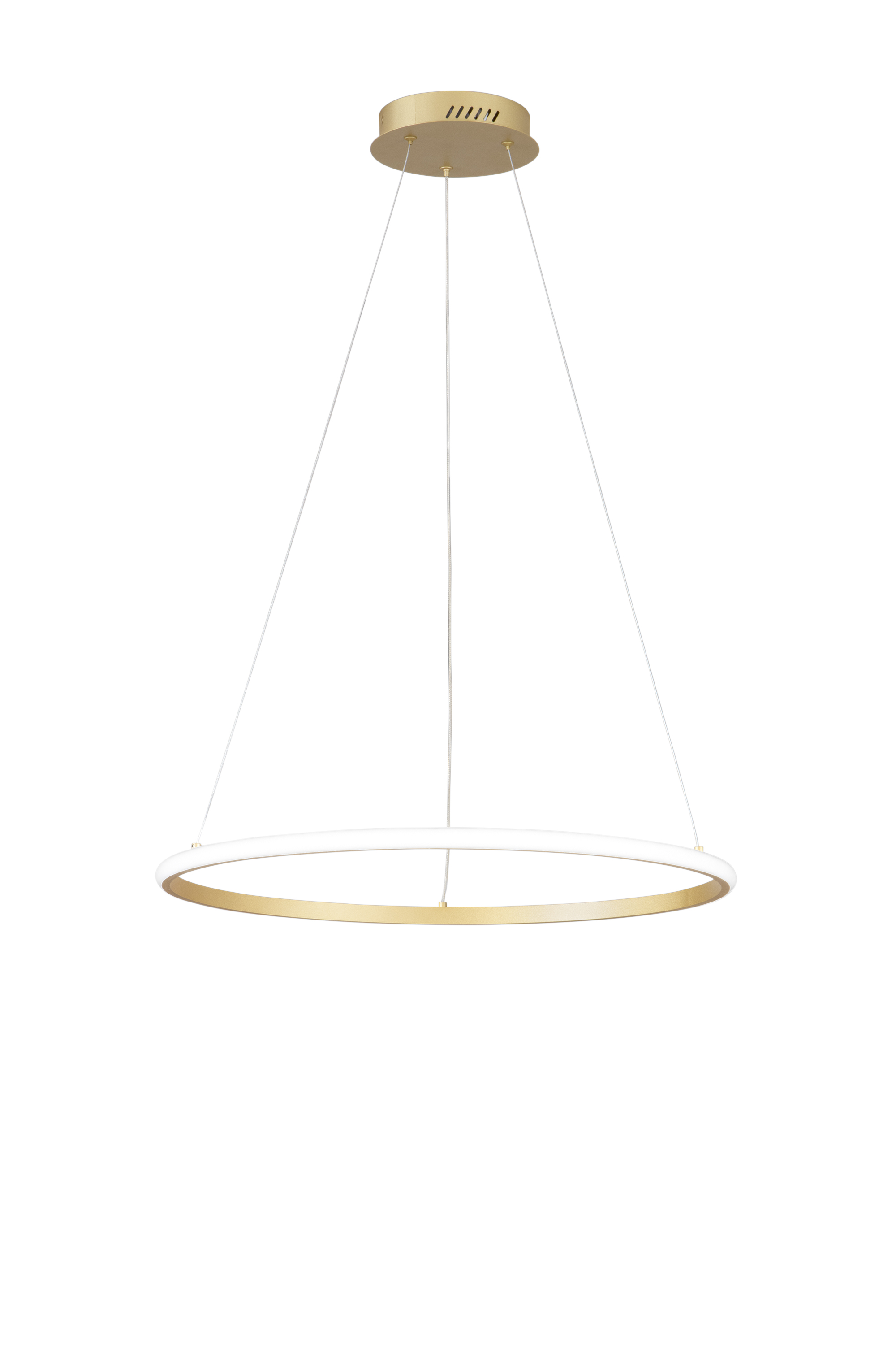 LED AXIS pendant with single gold silicone diffuser Ø 60 cm, CCT - Luce Ambiente e Design