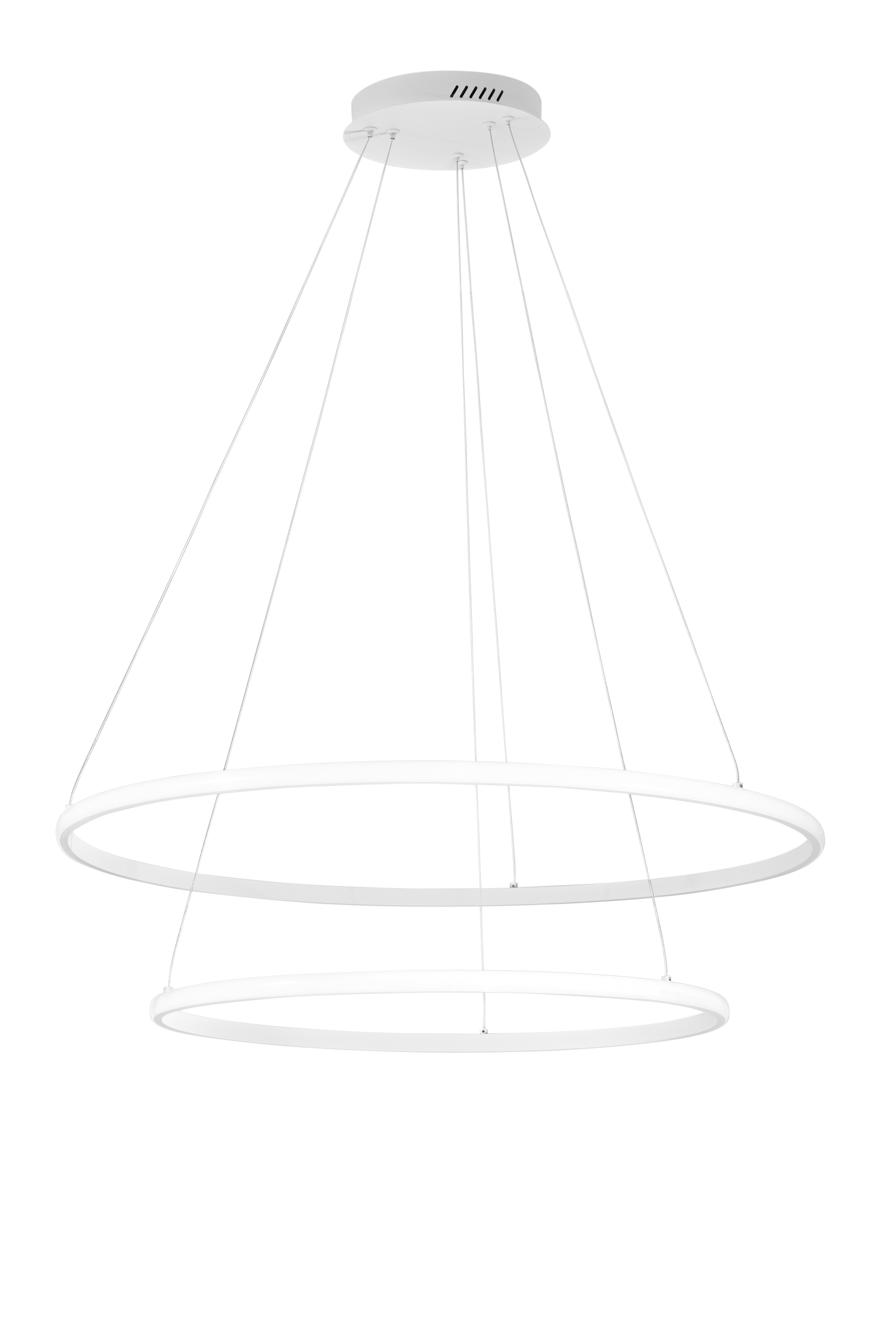 LED AXIS pendant with double white silicone diffuser Ø 60/80 cm, CCT - Luce Ambiente e Design