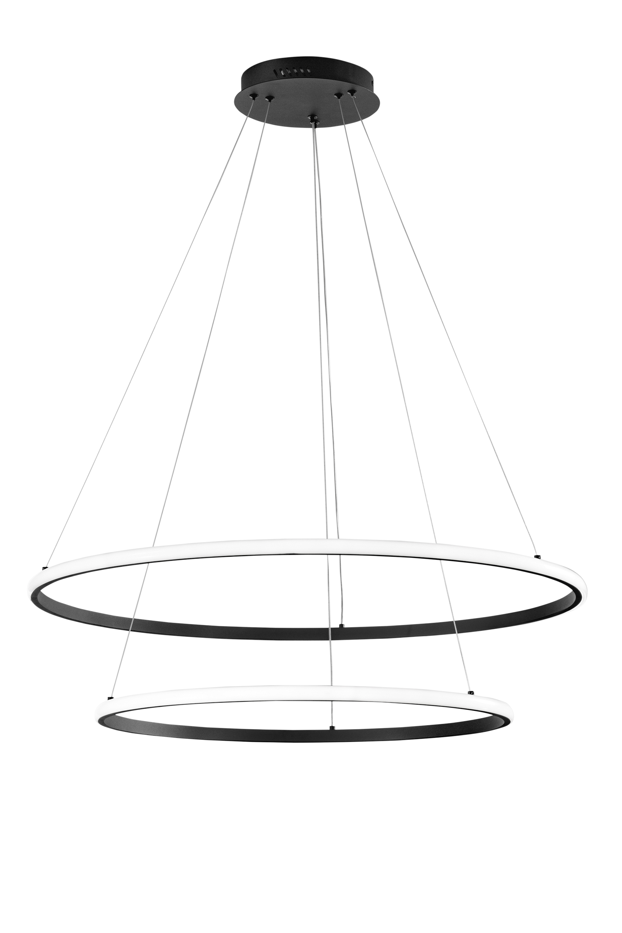 AXIS LED pendant light with double black silicone diffuser Ø 60 cm / Ø 80 cm, CCT - Luce Ambiente e Design