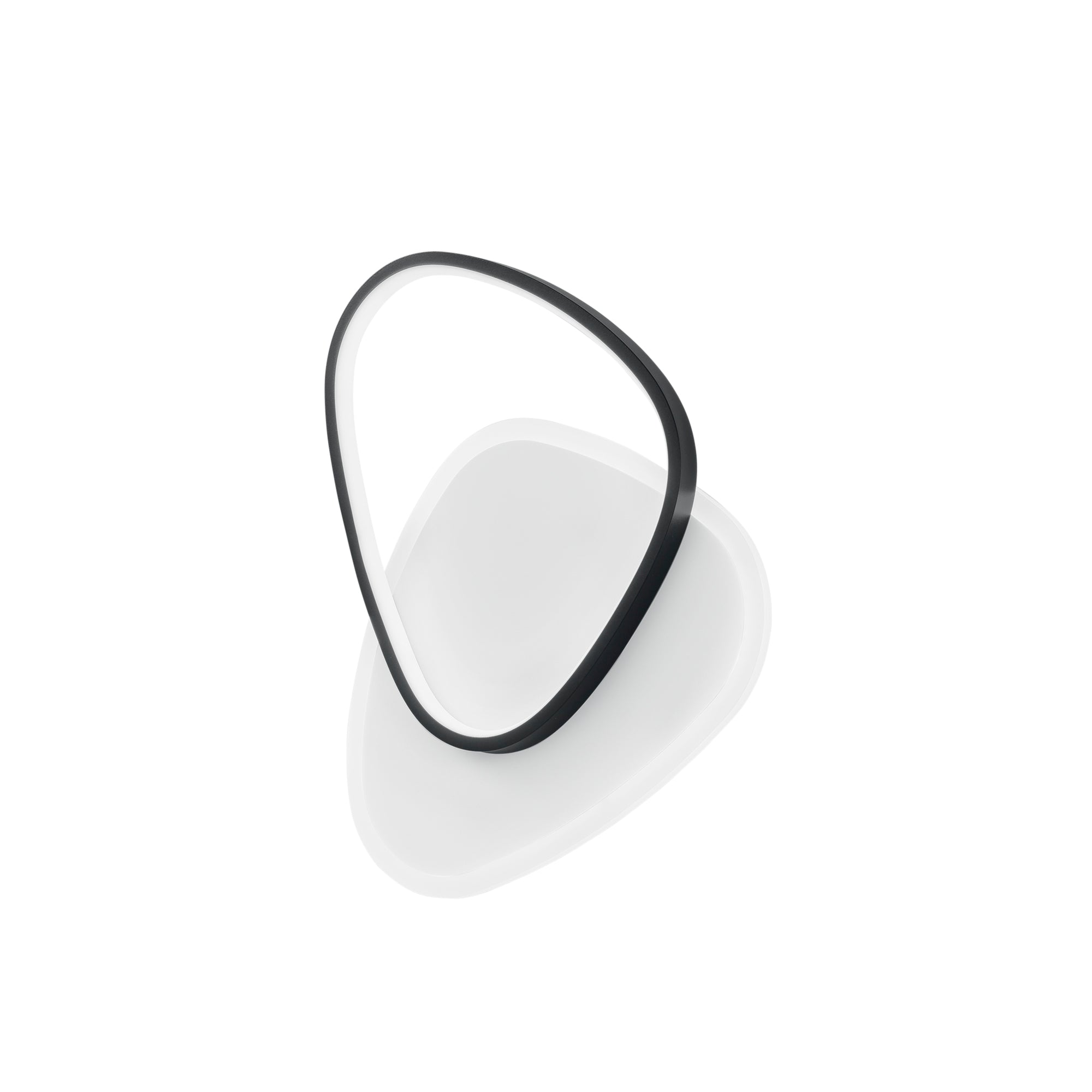 AYRTON round LED ceiling light in white and black aluminium, CCT - Luce Ambiente e Design