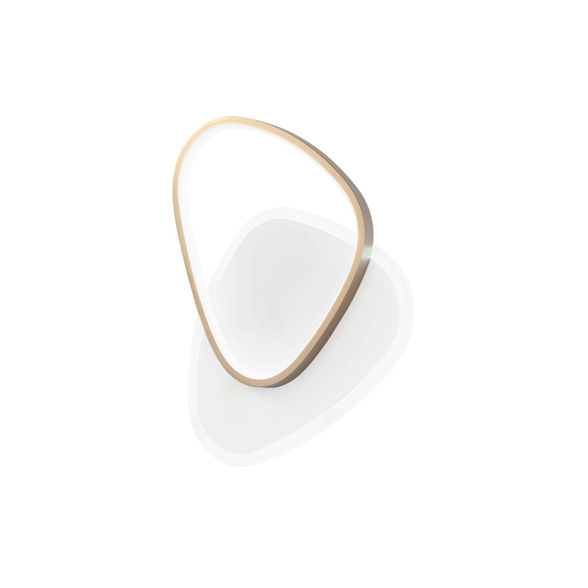 AYRTON round LED ceiling light in white and gold aluminium, CCT - Luce Ambiente e Design