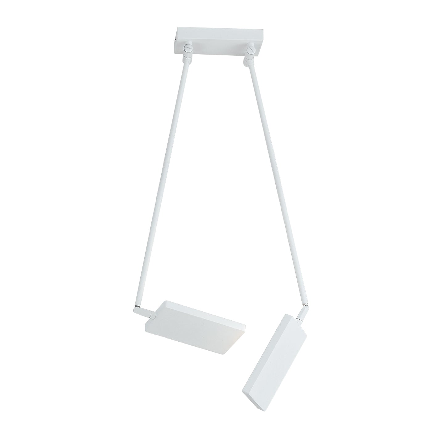 BOOK LED ceiling light in white aluminium with 2 adjustable diffusers - Luce Ambiente e Design