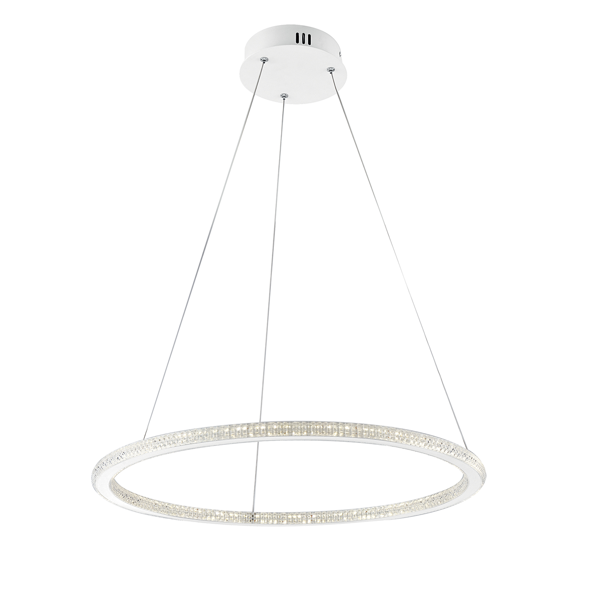 BRYANT white pendant with diamond diffuser 45W natural light - Luce Ambiente e Design