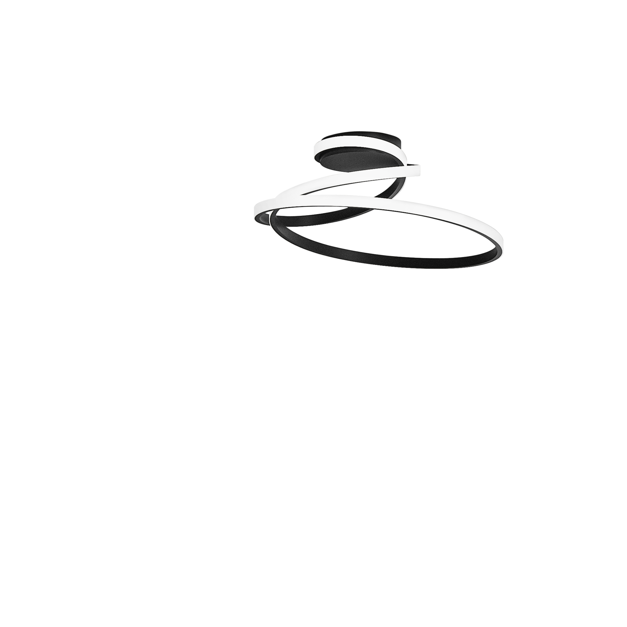 COASTER LED ceiling light in black aluminium with CCT switch - Luce Ambiente e Design