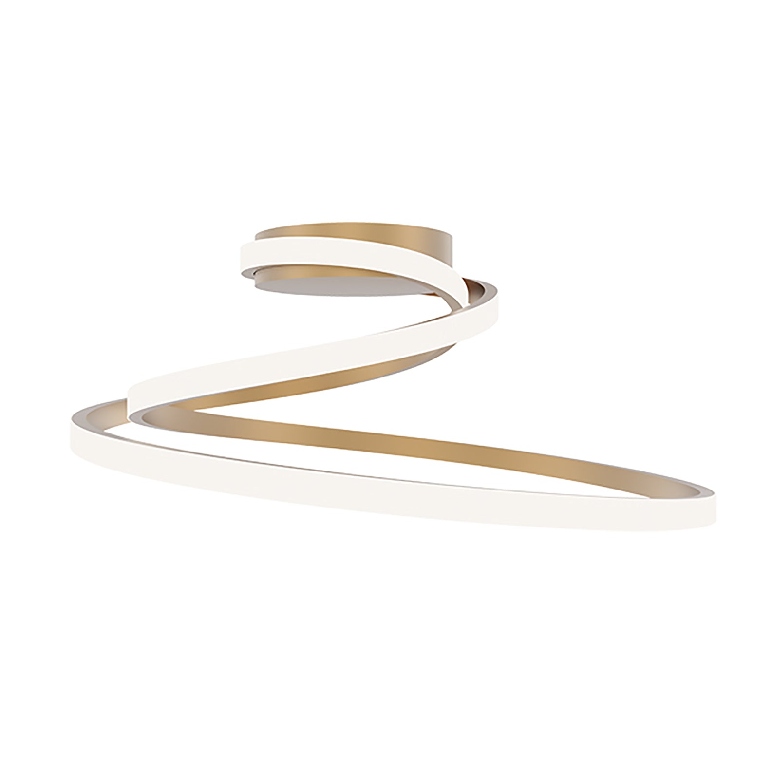 COASTER LED ceiling light in gold aluminium with CCT switch - Luce Ambiente e Design