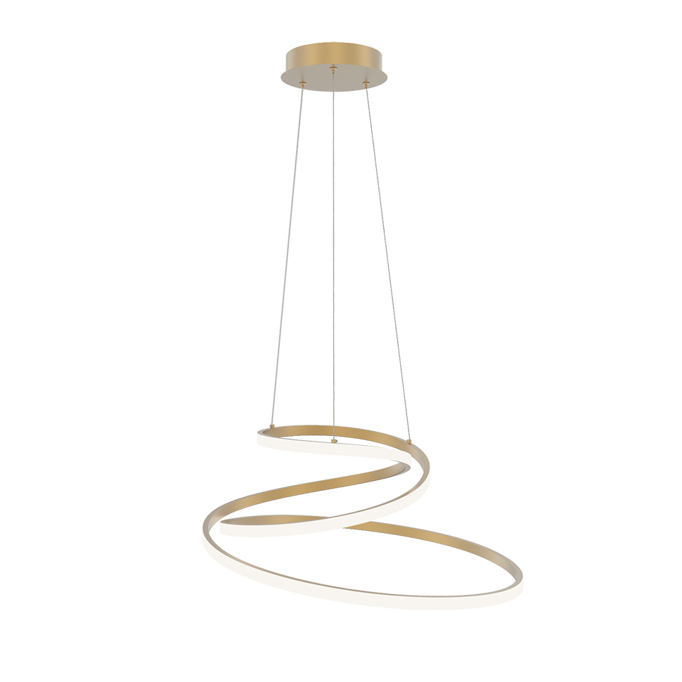 LED COASTER pendant in gold aluminium with CCT switch - Luce Ambiente e Design