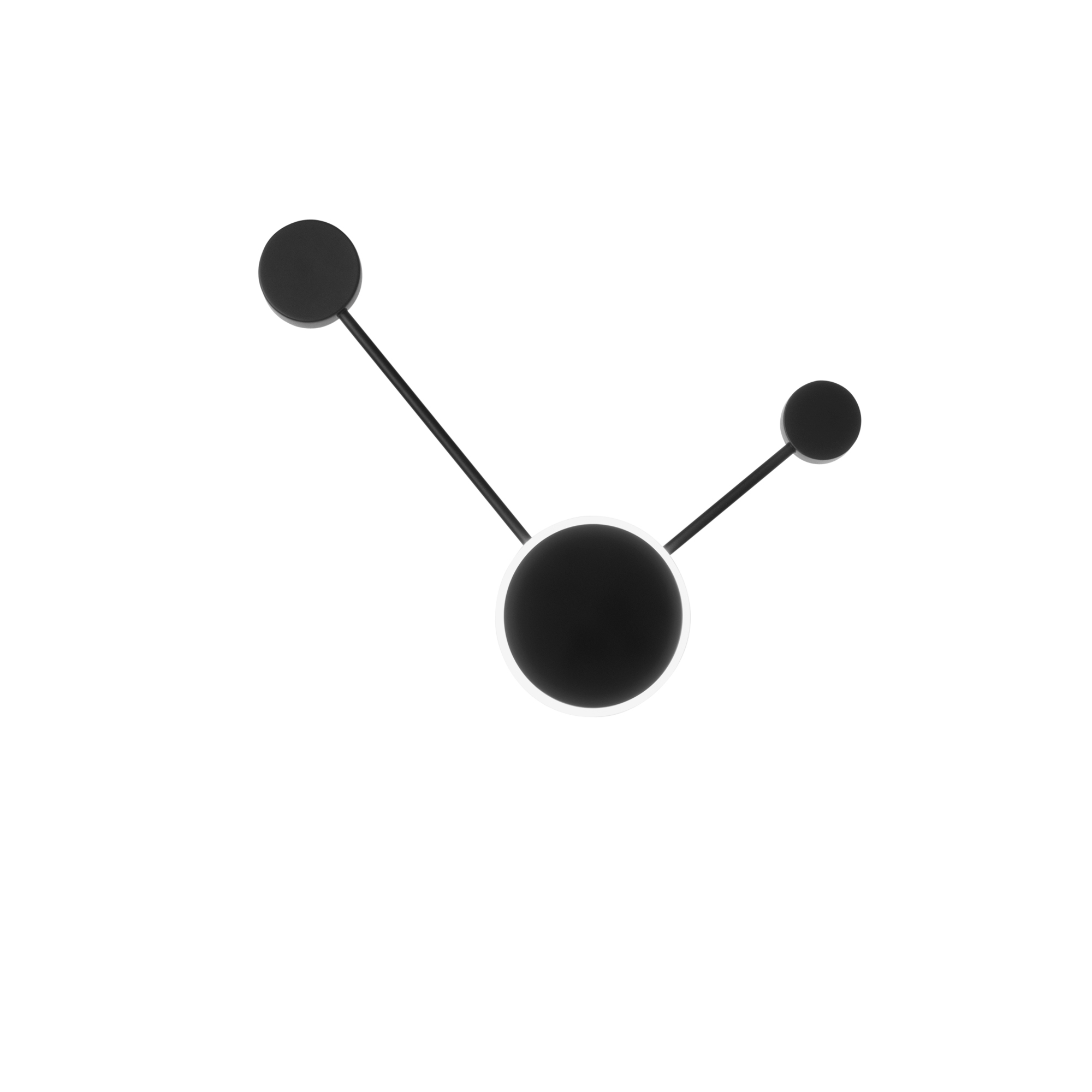 ETERE LED ceiling light in black aluminium with 2 light points, CCT - Luce Ambiente e Design