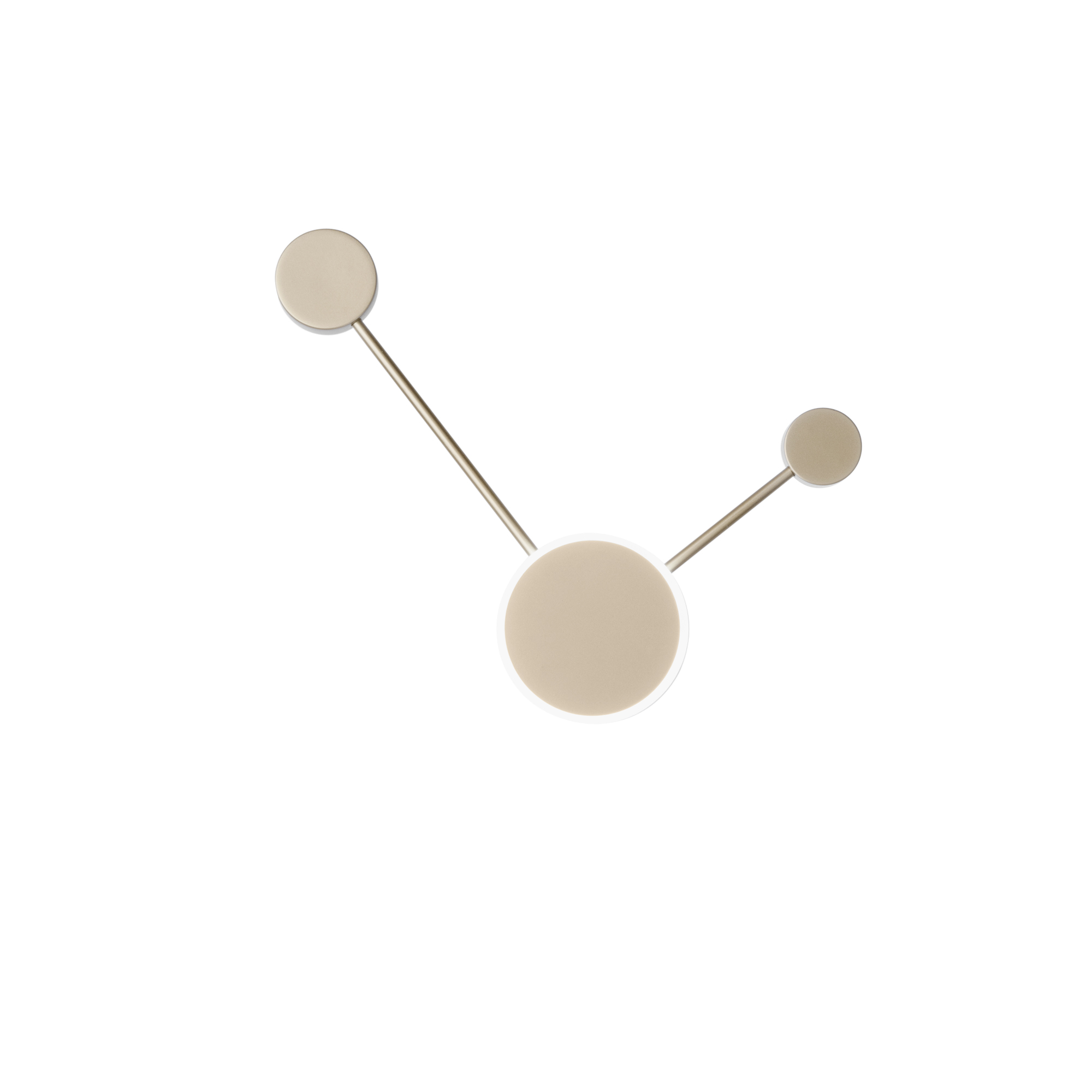 ETERE LED ceiling light in gold aluminium with 2 light points, CCT - Luce Ambiente e Design