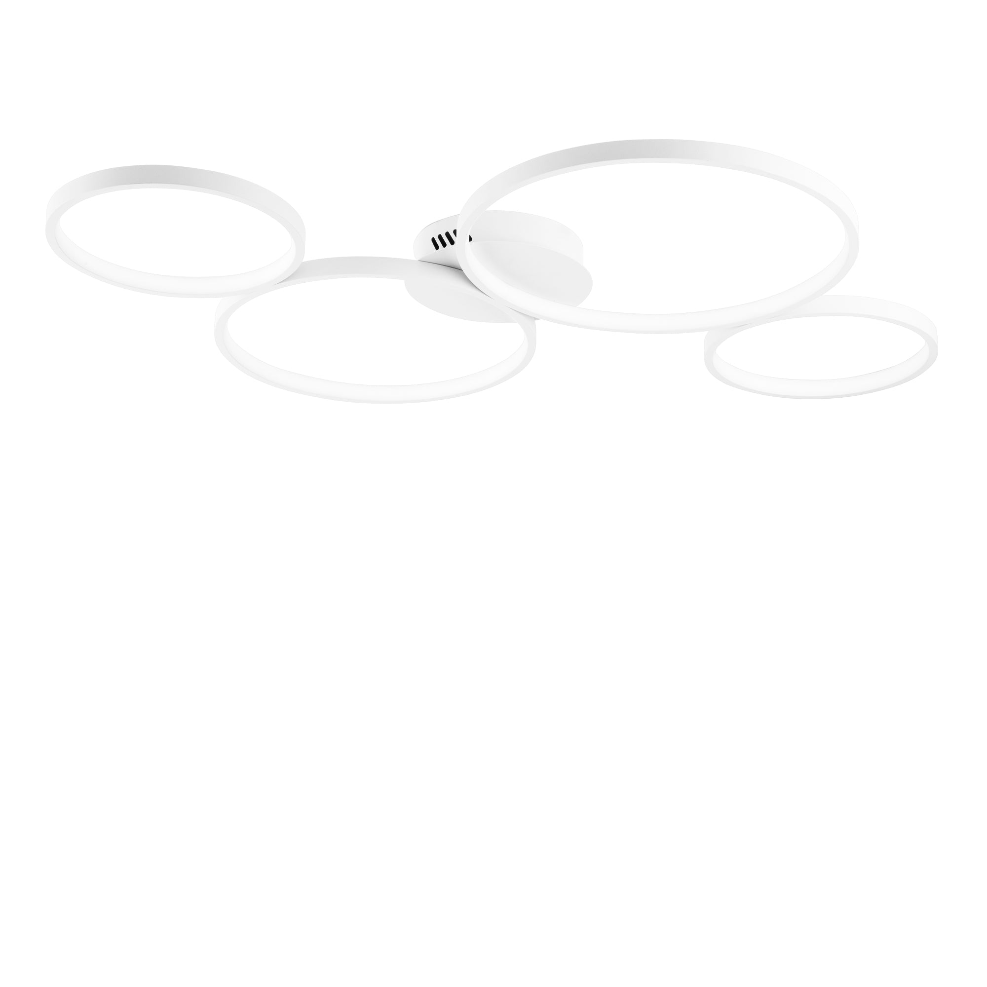 FREDY LED ceiling light in white aluminium with 4 silicone diffusers, CCT - Luce Ambiente e Design