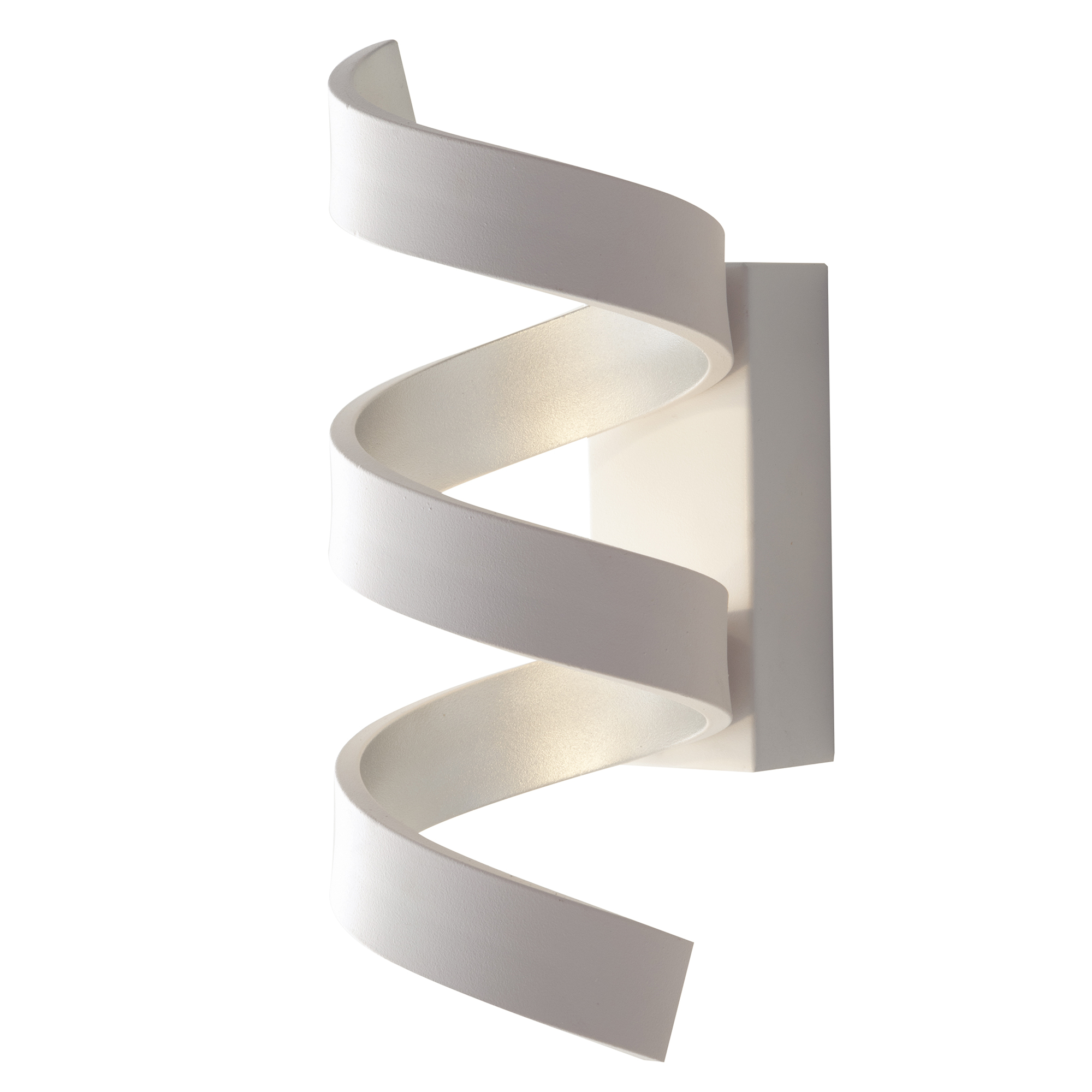 LED HELIX wall light in white and silver aluminium 3000K warm light - Luce Ambiente e Design
