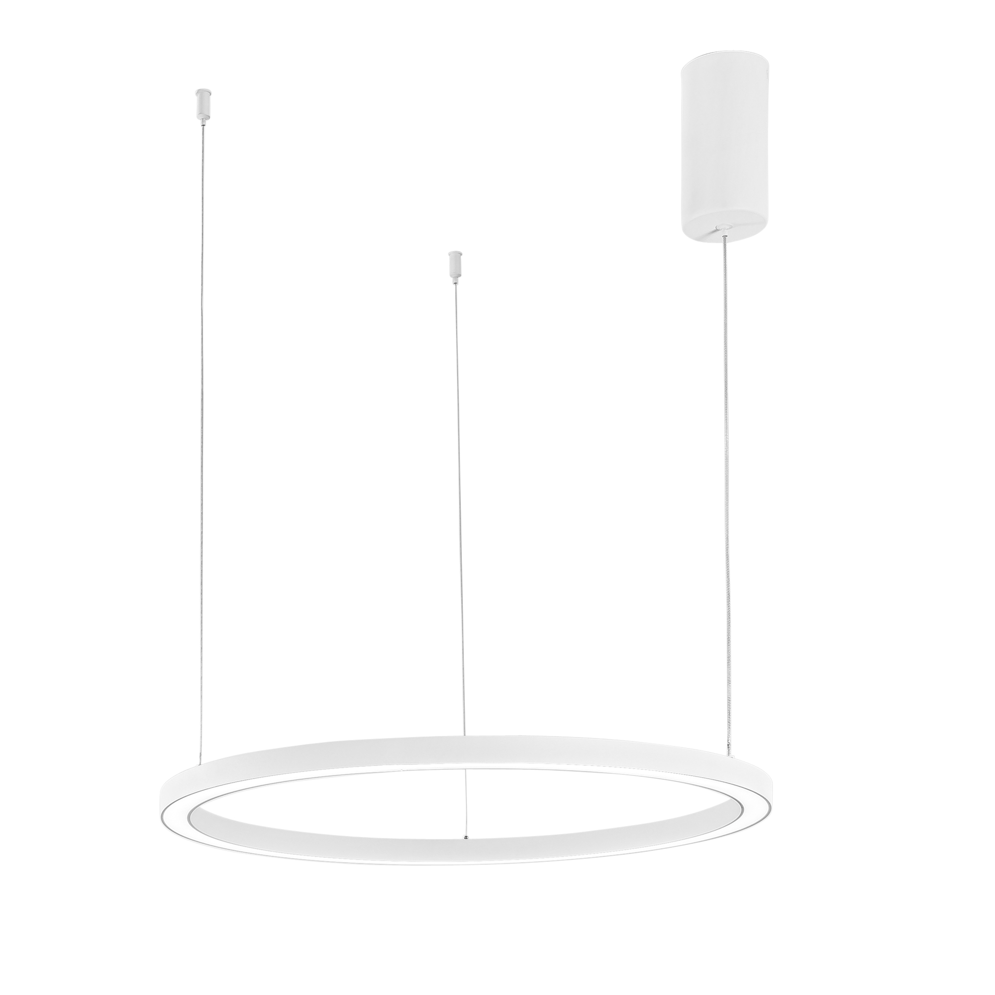 LED HOOP pendant in white aluminium Ø60 cm, CCT - Luce Ambiente e Design