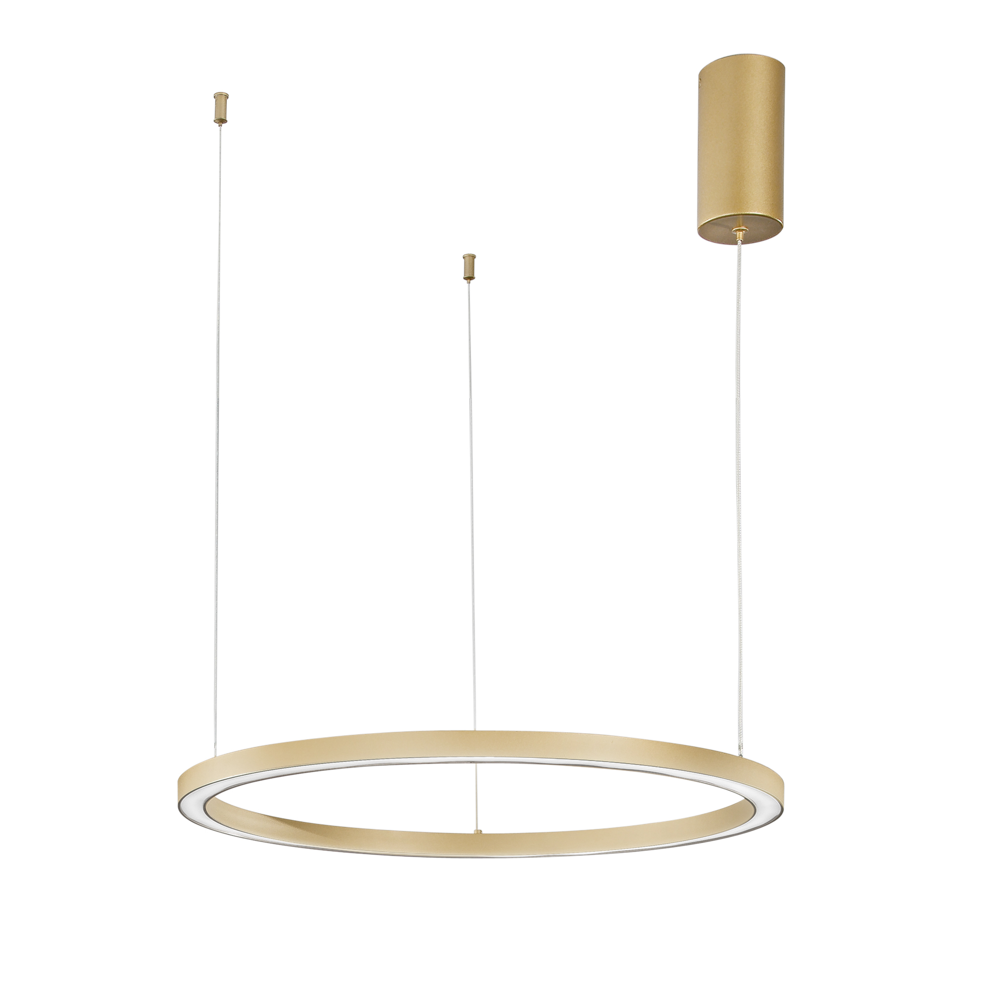 LED HOOP pendant in gold aluminium Ø60 cm, CCT - Luce Ambiente e Design