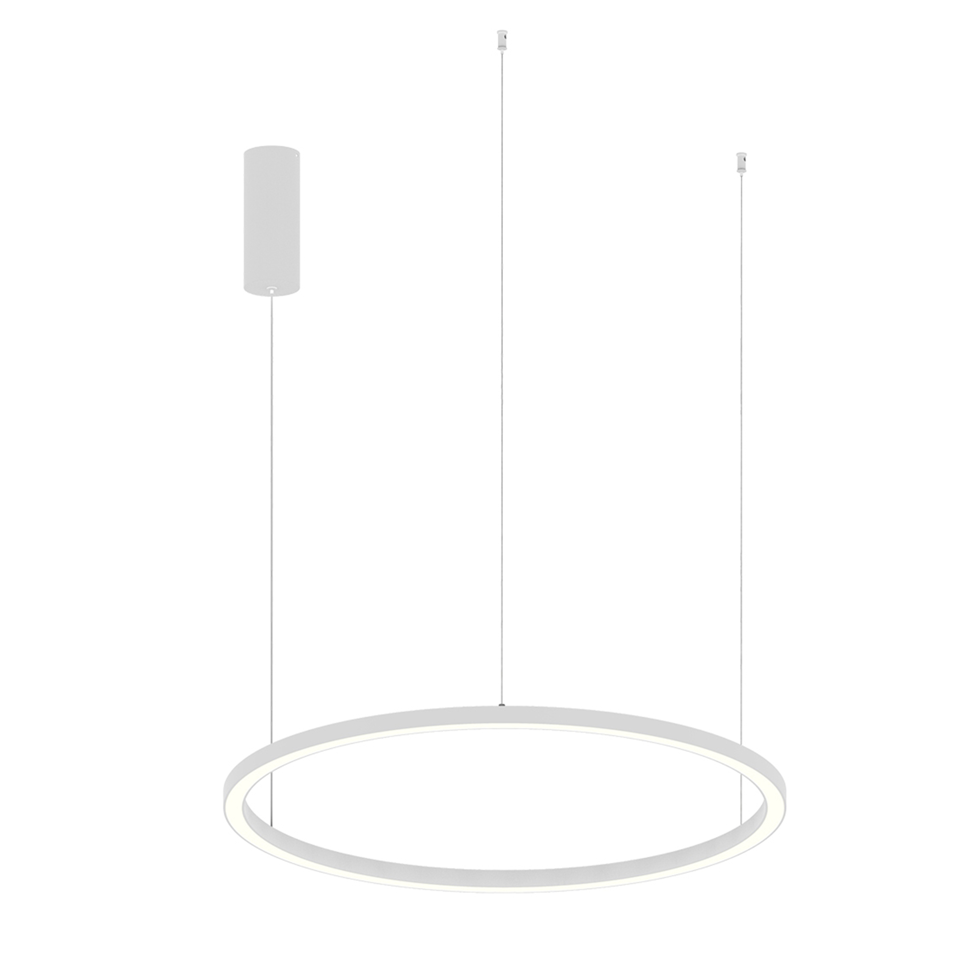LED HOOP pendant in white aluminium Ø80 cm, CCT - Luce Ambiente e Design