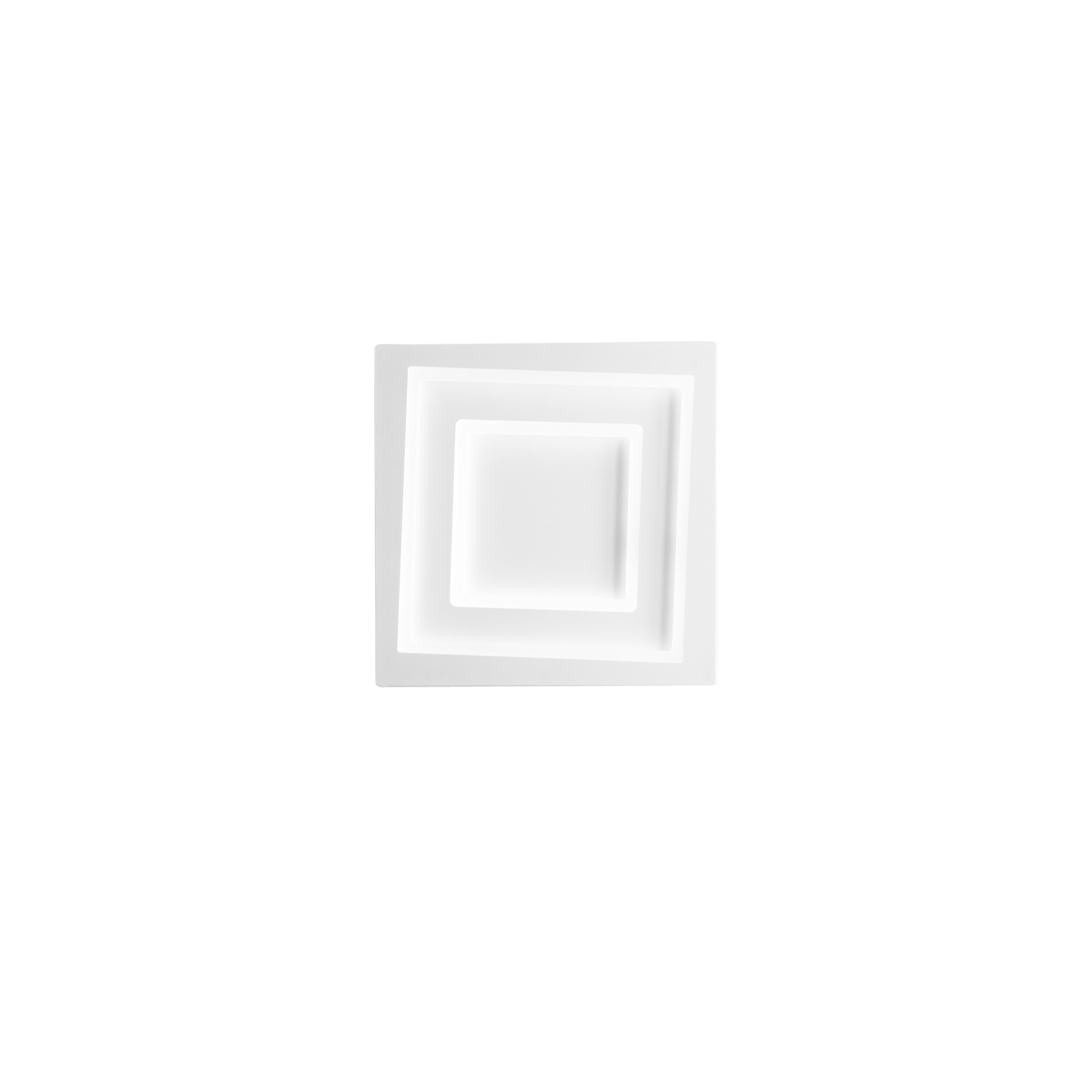 LED HYPNOTIC square wall light in white aluminium with acrylic diffuser, CCT, 26 cm - Luce Ambiente e Design
