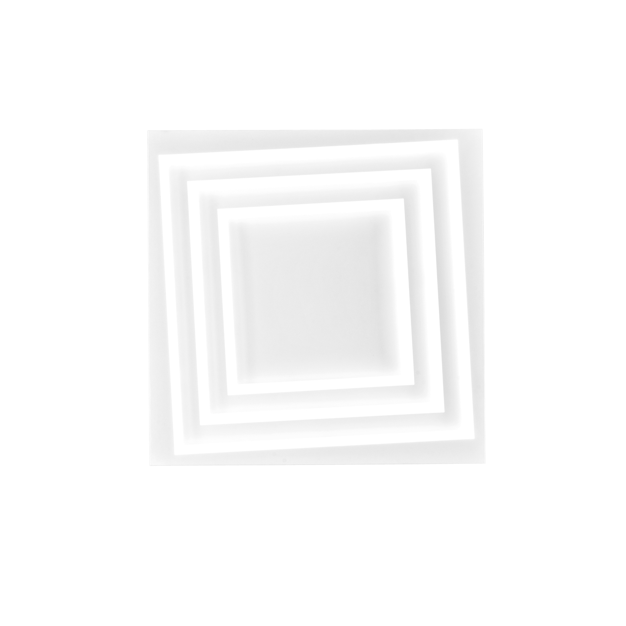 HYPNOTIC square LED ceiling light in white aluminium, CCT, 47 cm - Luce Ambiente e Design