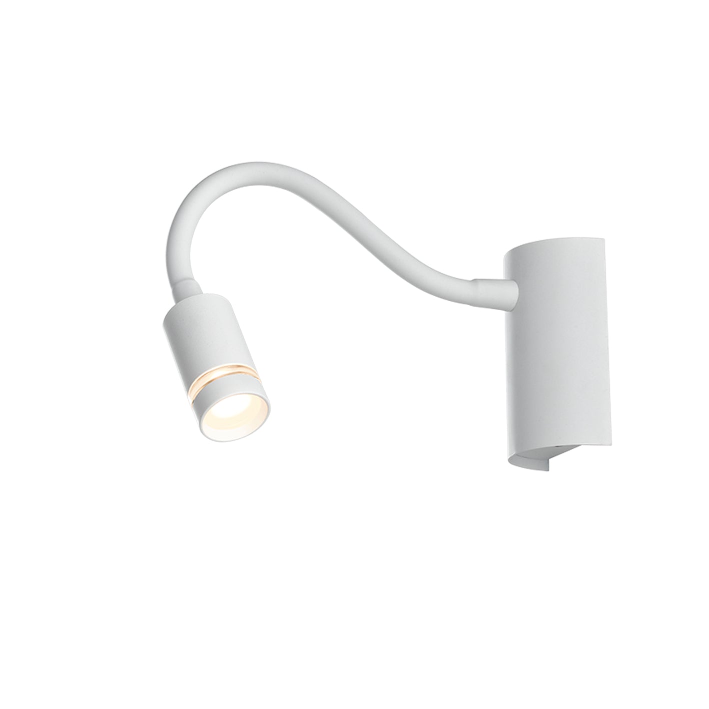 LED KEPLER wall light in white metal with flexible arm 3000K (warm light) - Luce Ambiente e Design