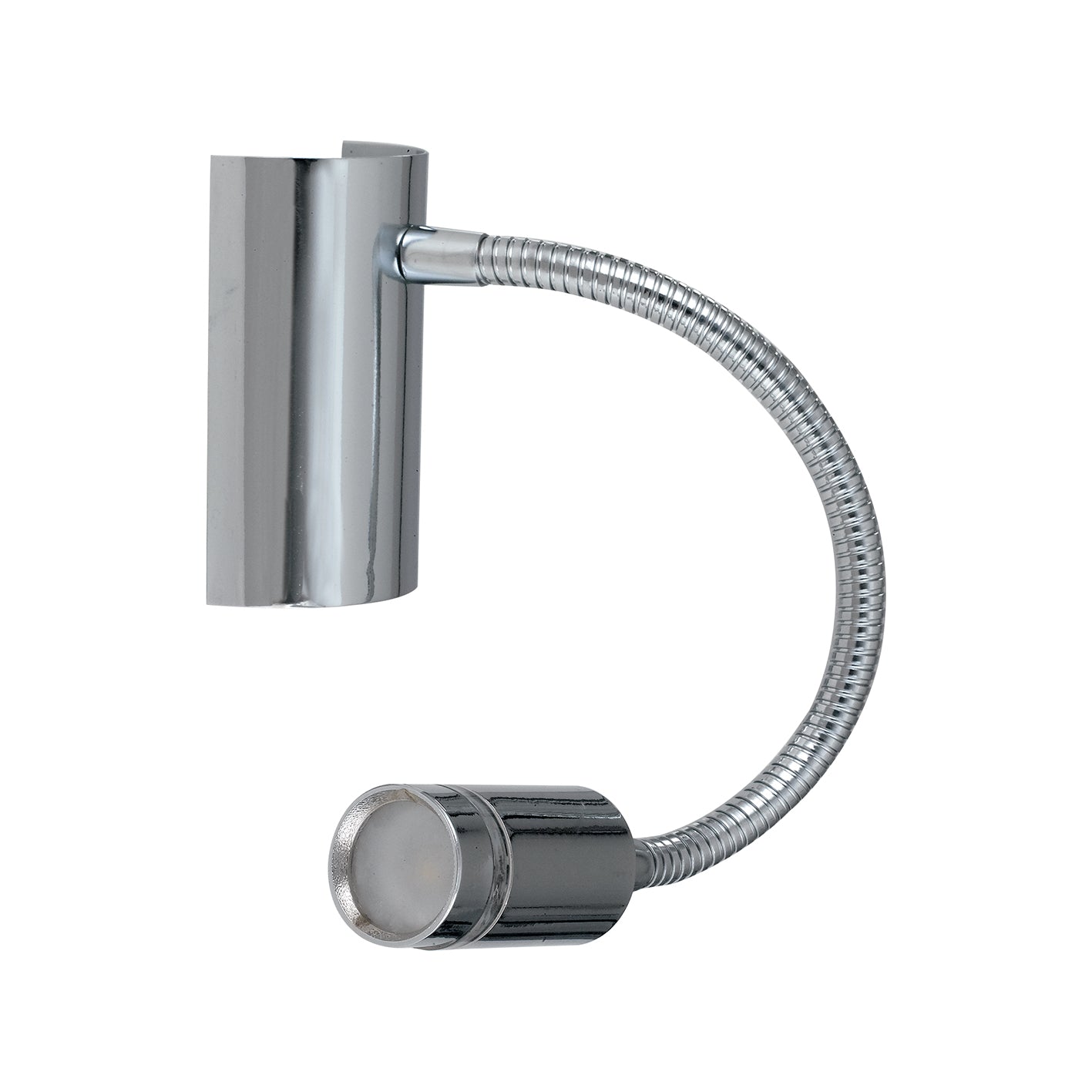LED KEPLER wall light in chrome metal with flexible arm 3000K (warm light) - Luce Ambiente e Design