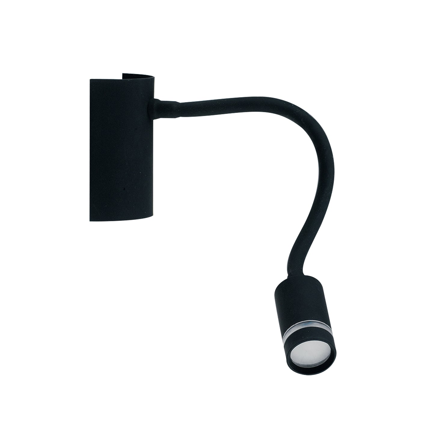 LED KEPLER wall light in black metal with flexible arm 3000K (warm light) - Luce Ambiente e Design