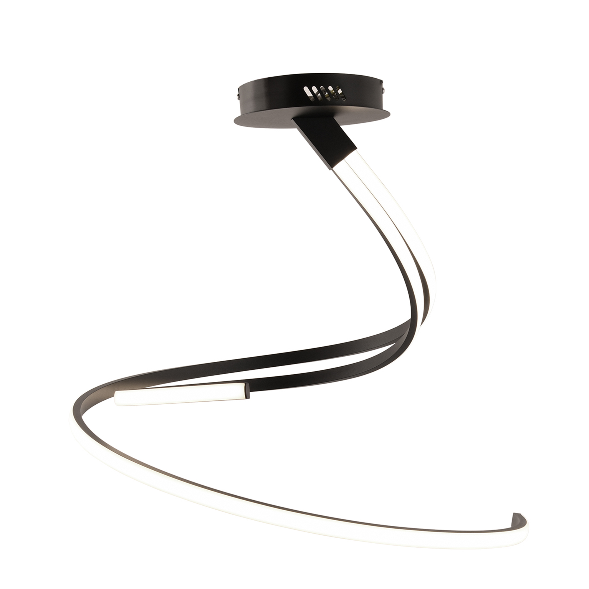 KINETIC LED ceiling light in black aluminium, CCT - Luce Ambiente e Design
