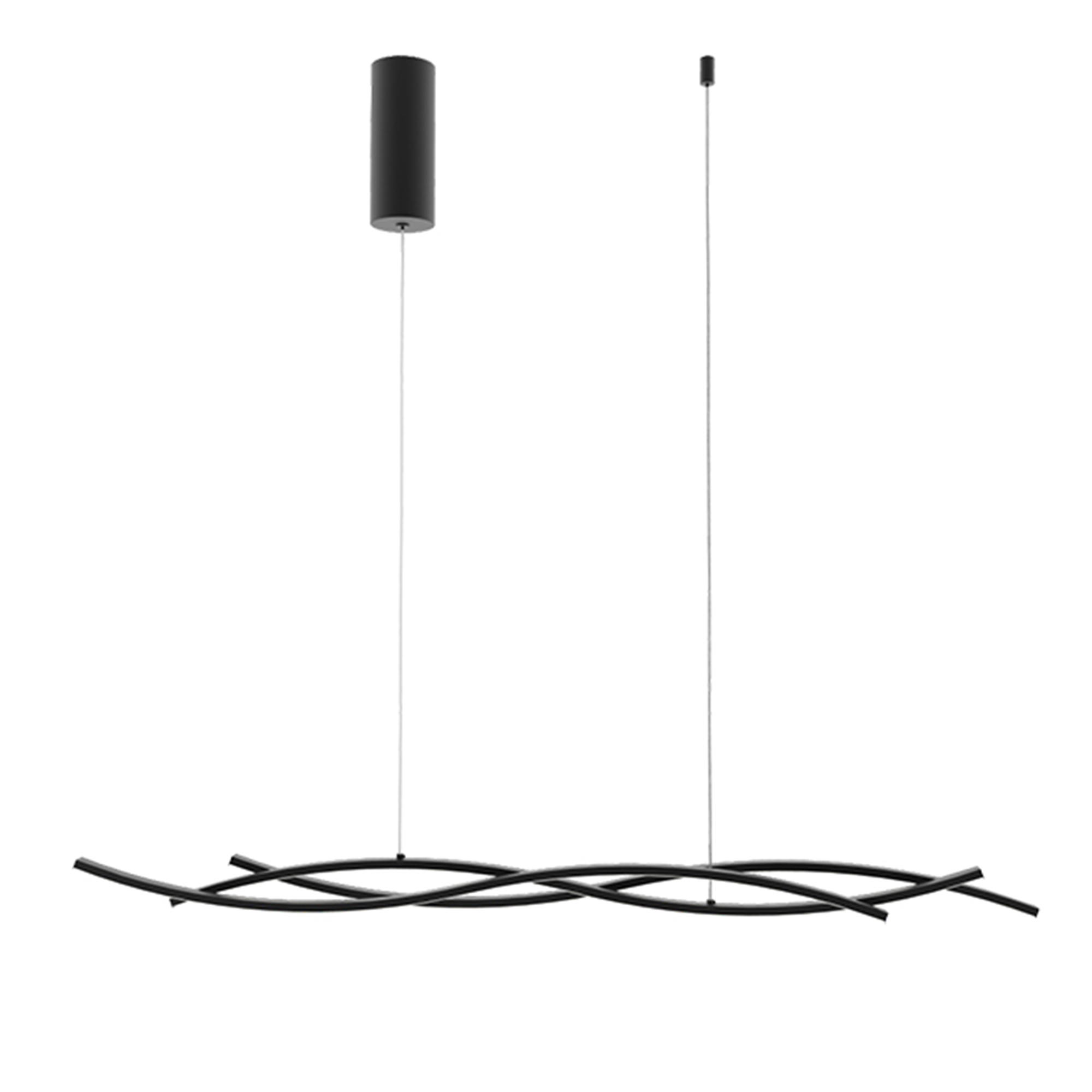 LED KINETIC pendant in black aluminium, CCT - Luce Ambiente e Design