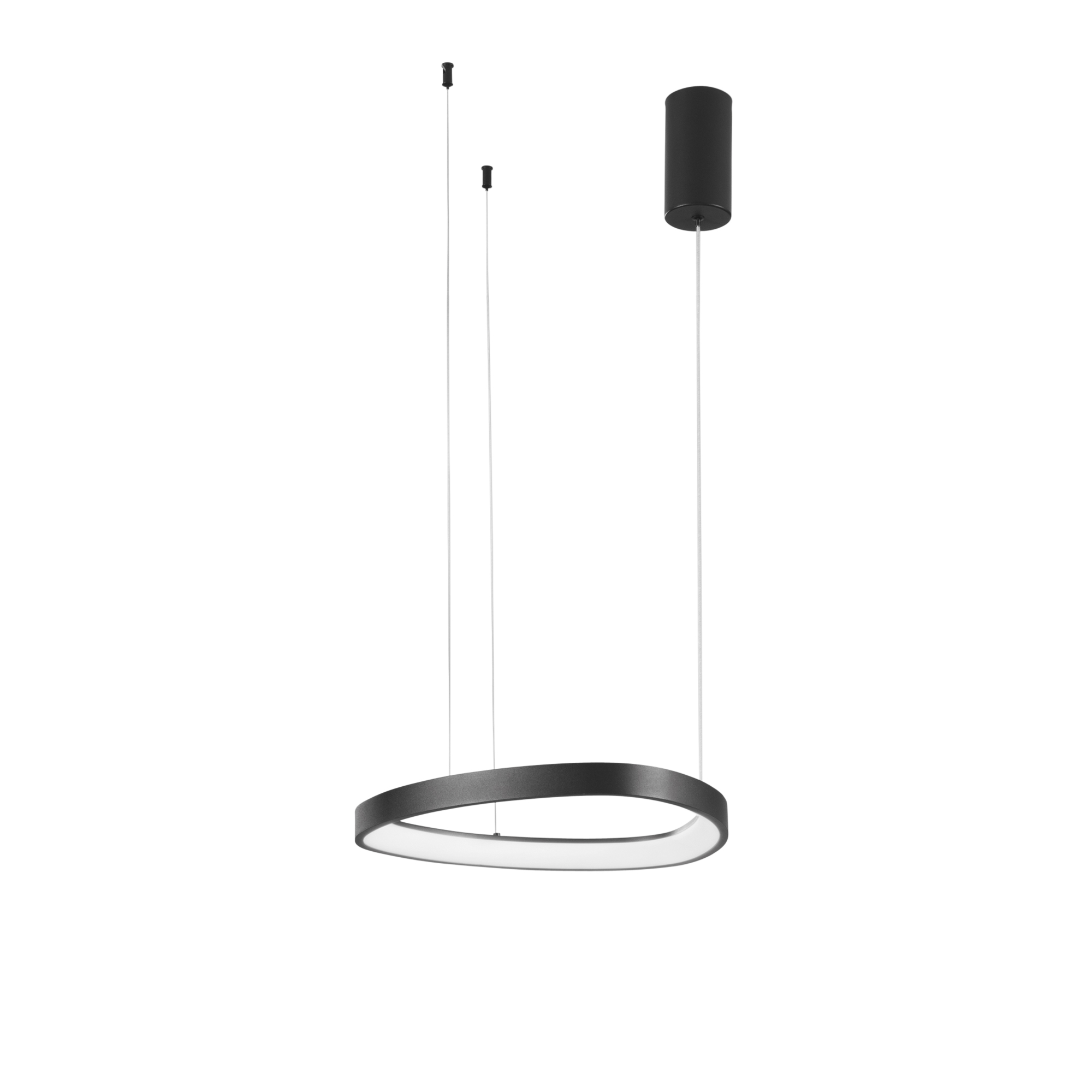 LED KLAPTON pendant in black aluminium Ø45 cm, CCT - Luce Ambiente e Design
