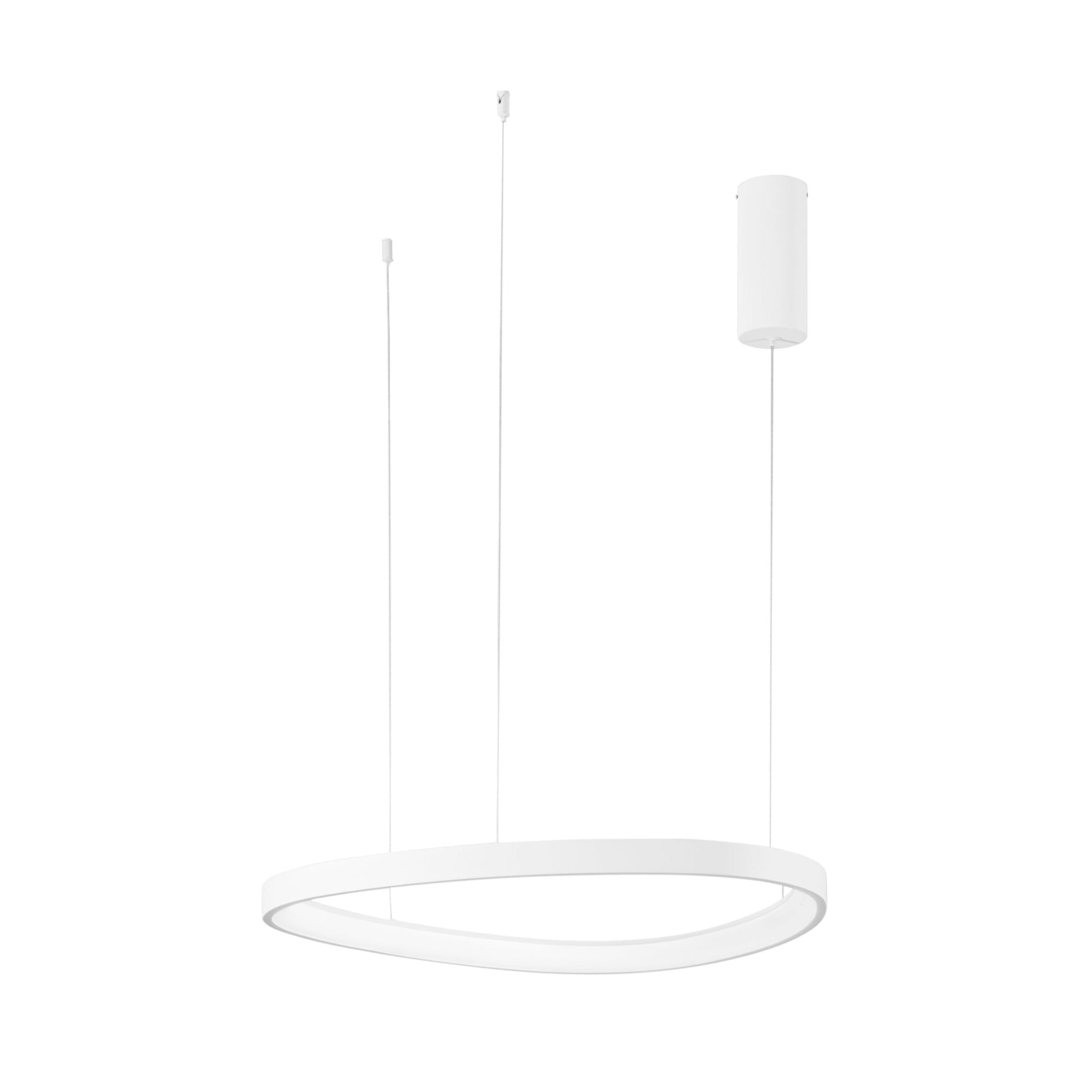 LED KLAPTON pendant in white aluminium Ø65 cm, CCT - Luce Ambiente e Design