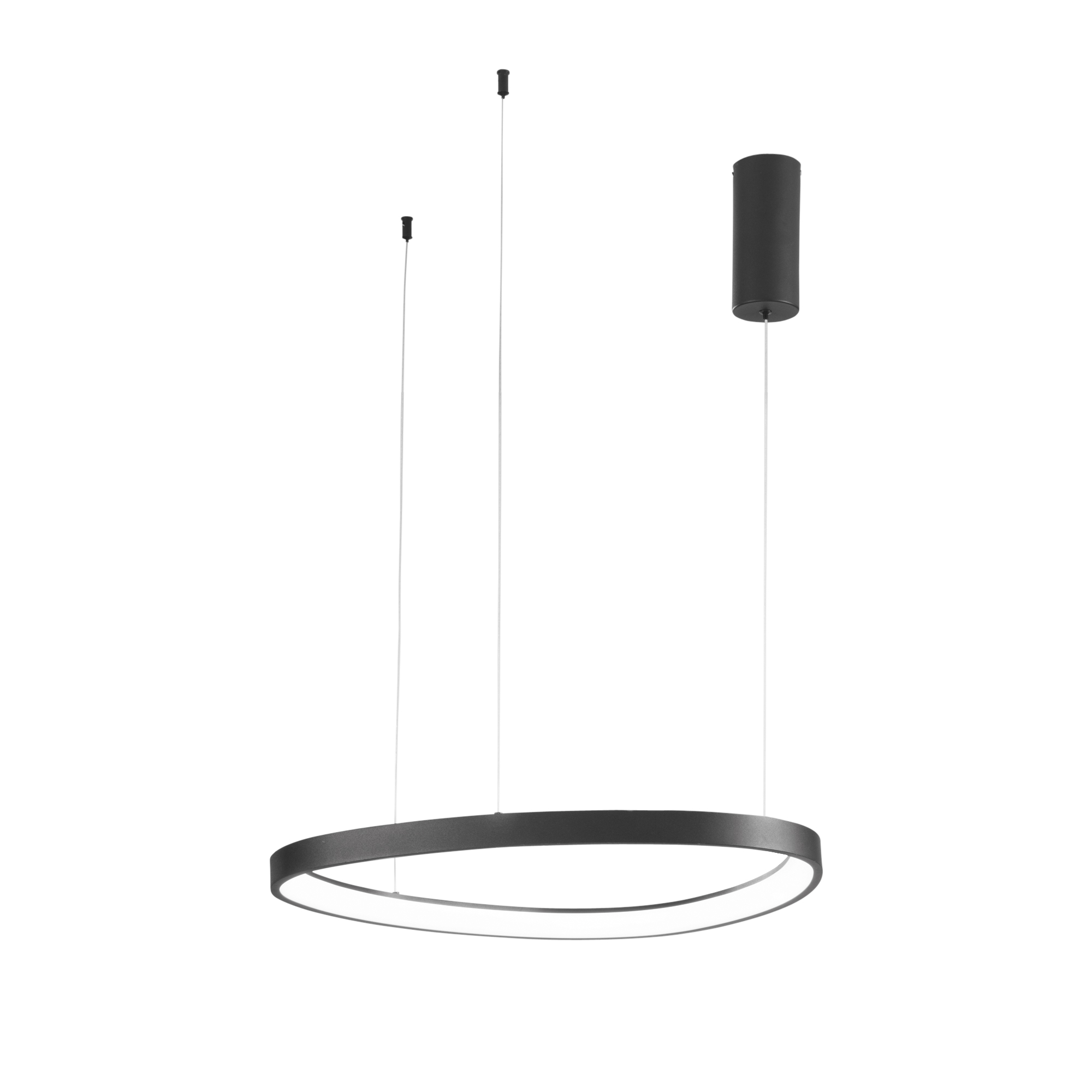 LED KLAPTON pendant in black aluminium Ø65 cm, CCT - Luce Ambiente e Design