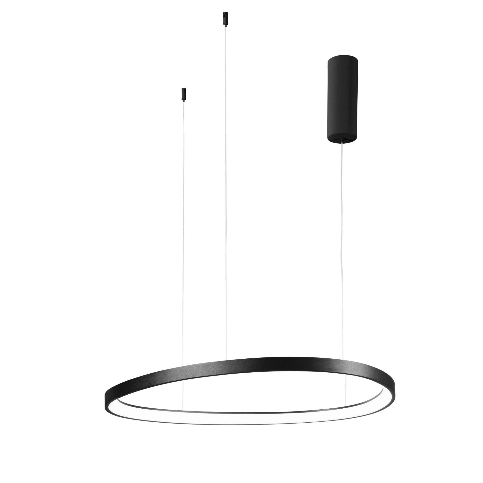 LED KLAPTON pendant in black aluminium Ø85 cm, CCT - Luce Ambiente e Design