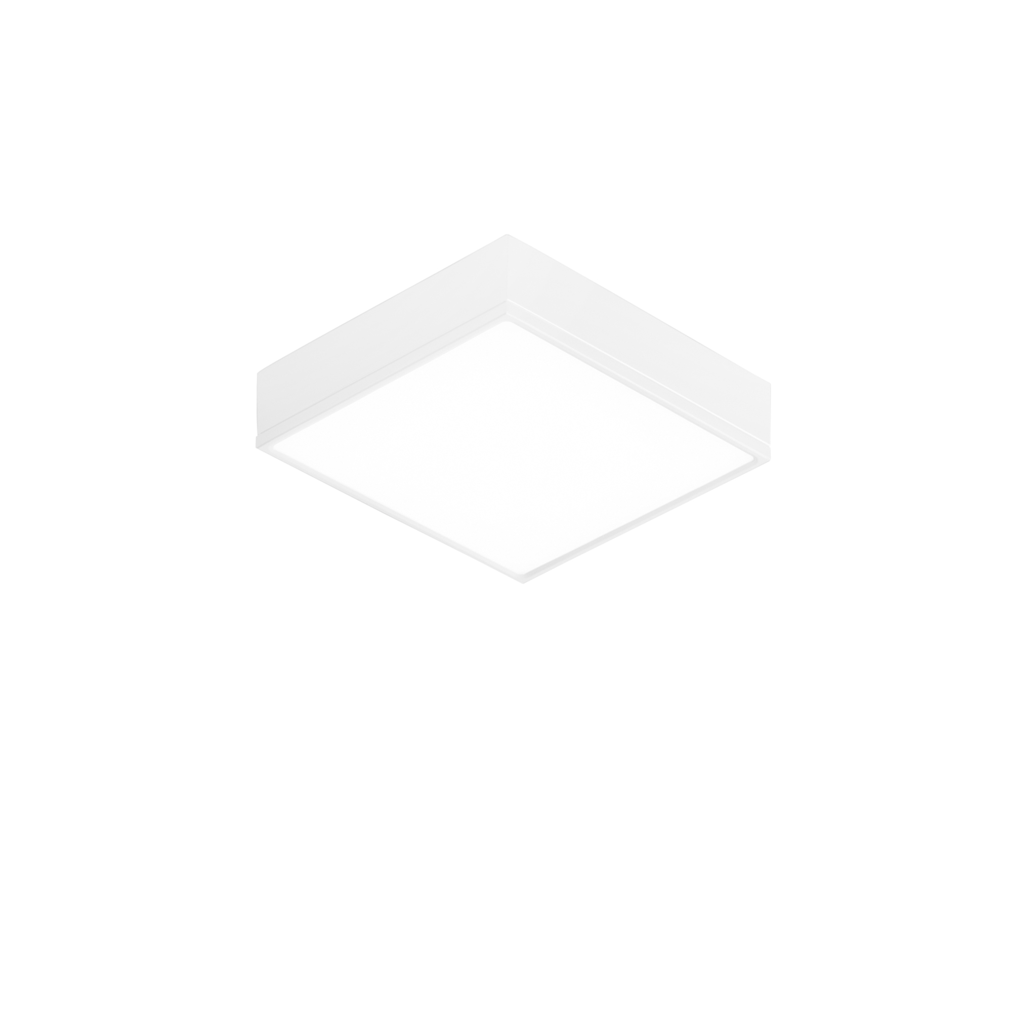 KLIO square white LED ceiling light 36W, CCT, 21.1 cm - Intec