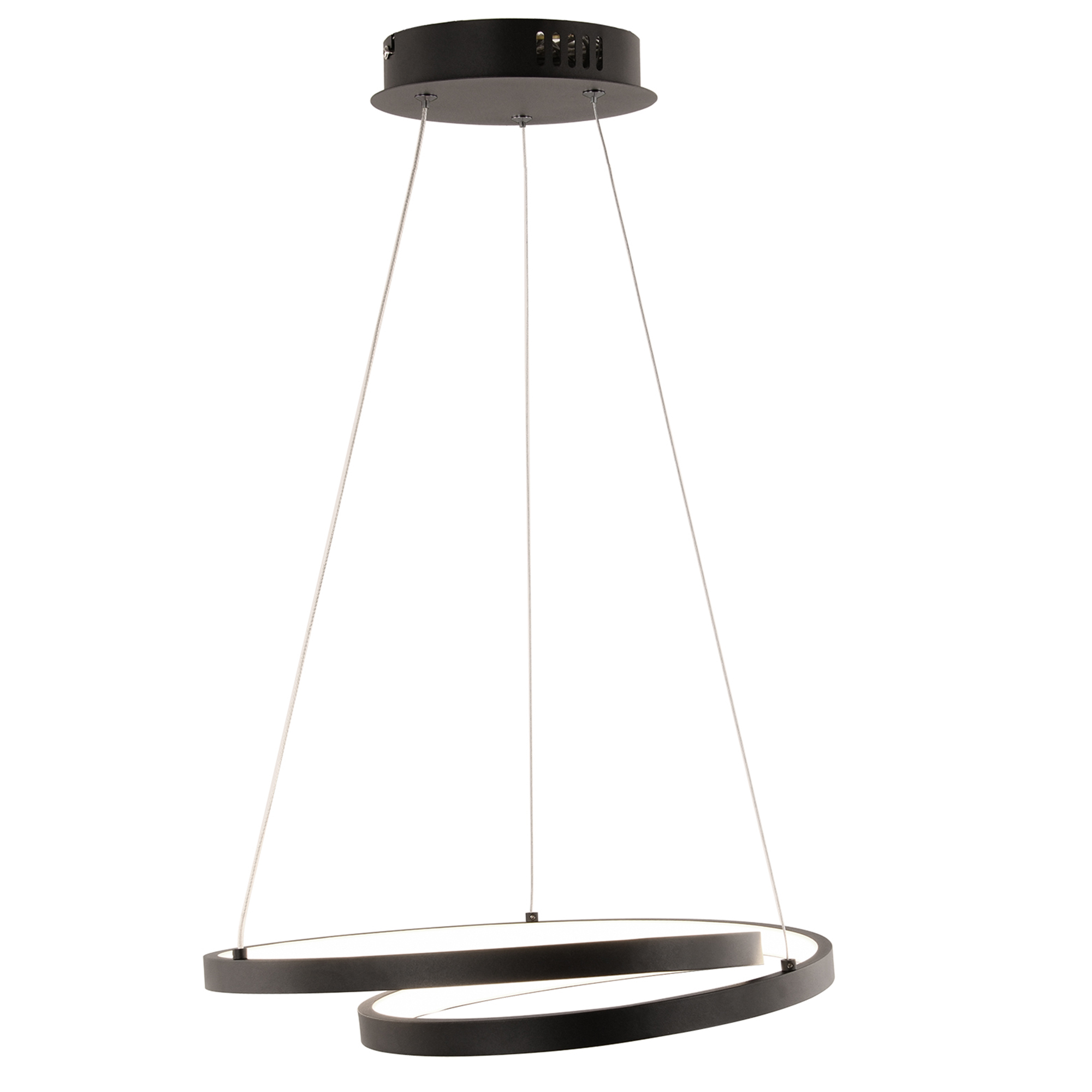 LED LIEVE pendant in black aluminium Ø40 cm, CCT - Luce Ambiente e Design