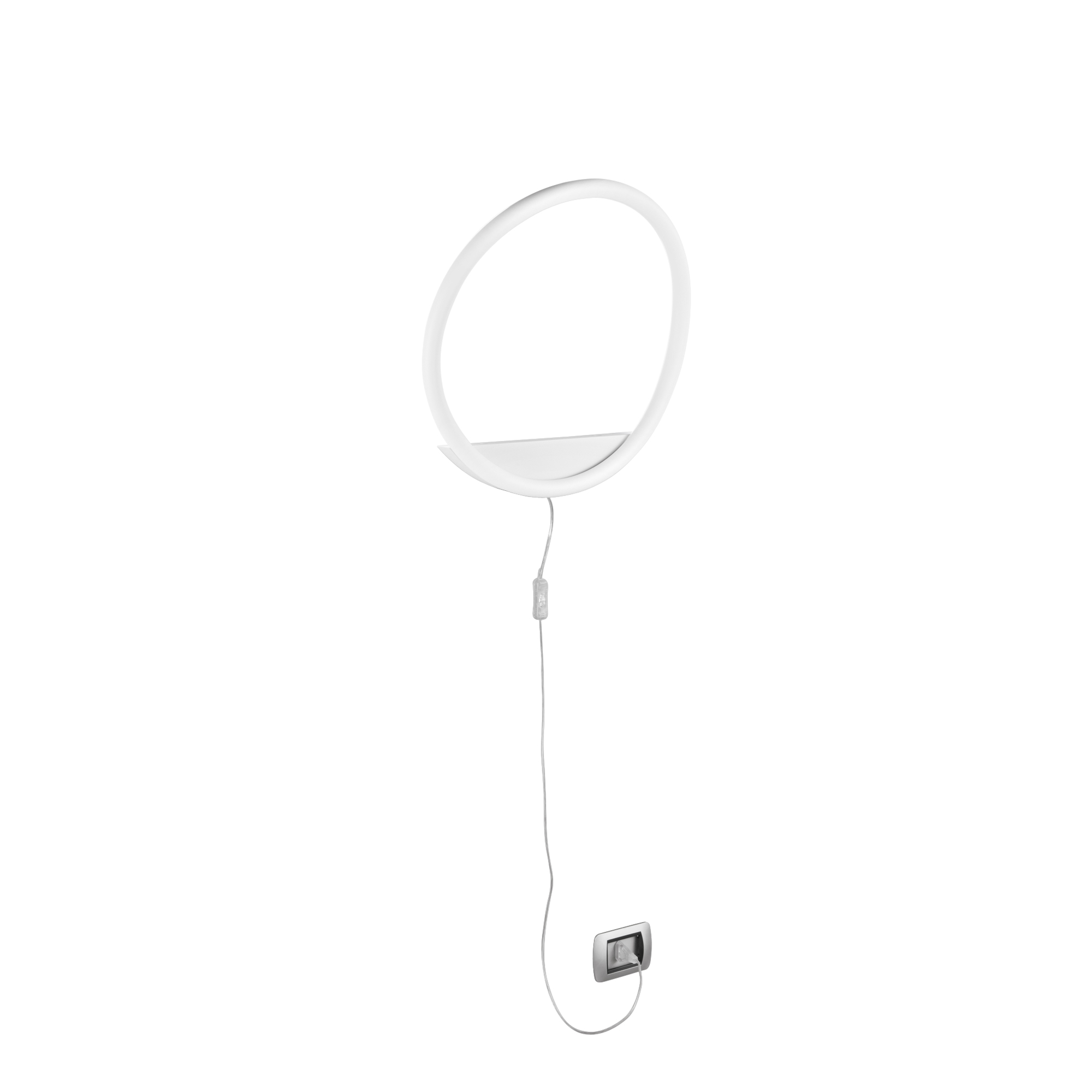 LED LINGER wall light in white metal, CCT, Ø 35 cm - Luce Ambiente e Design