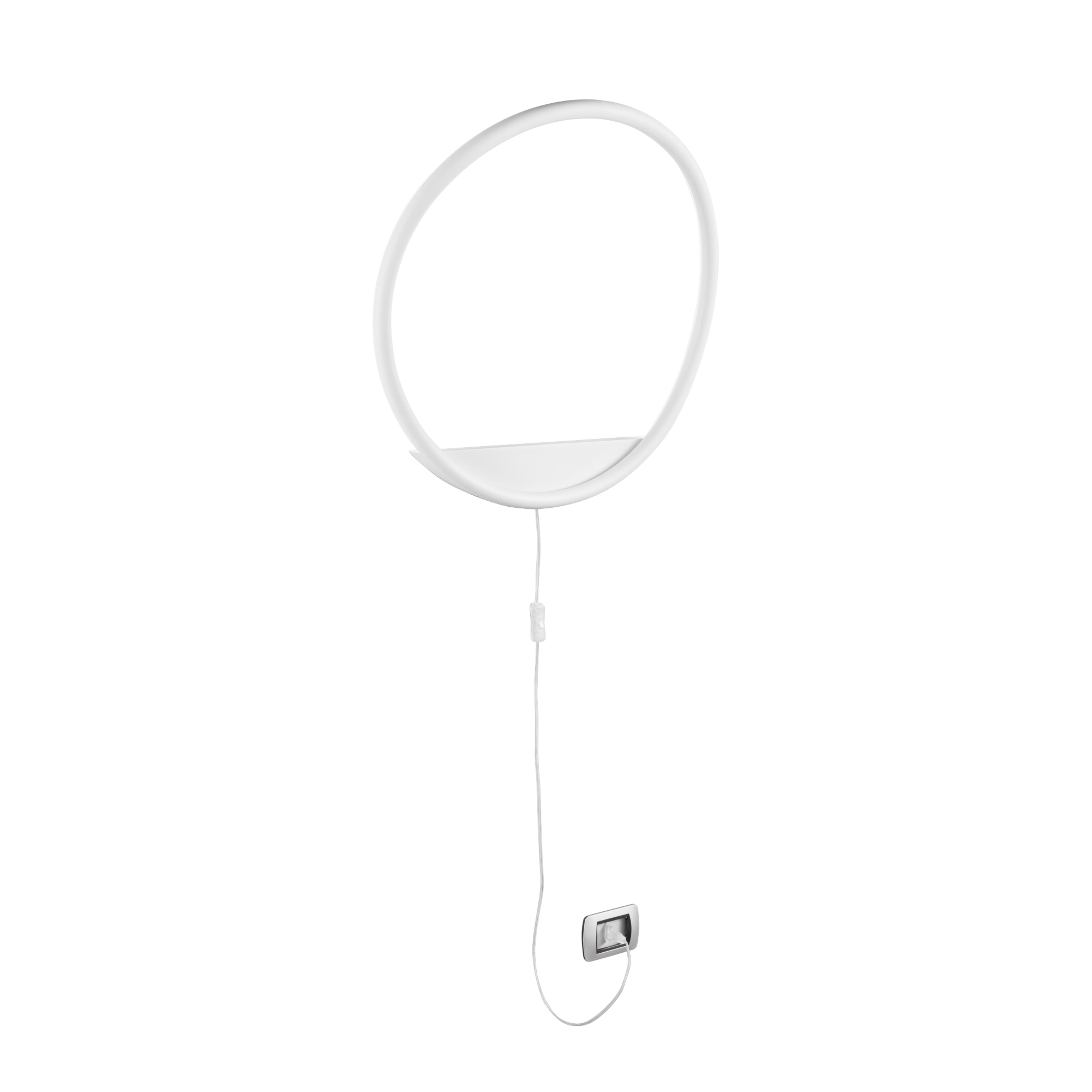 LED LINGER wall light in white metal, CCT, Ø 60 cm - Luce Ambiente e Design