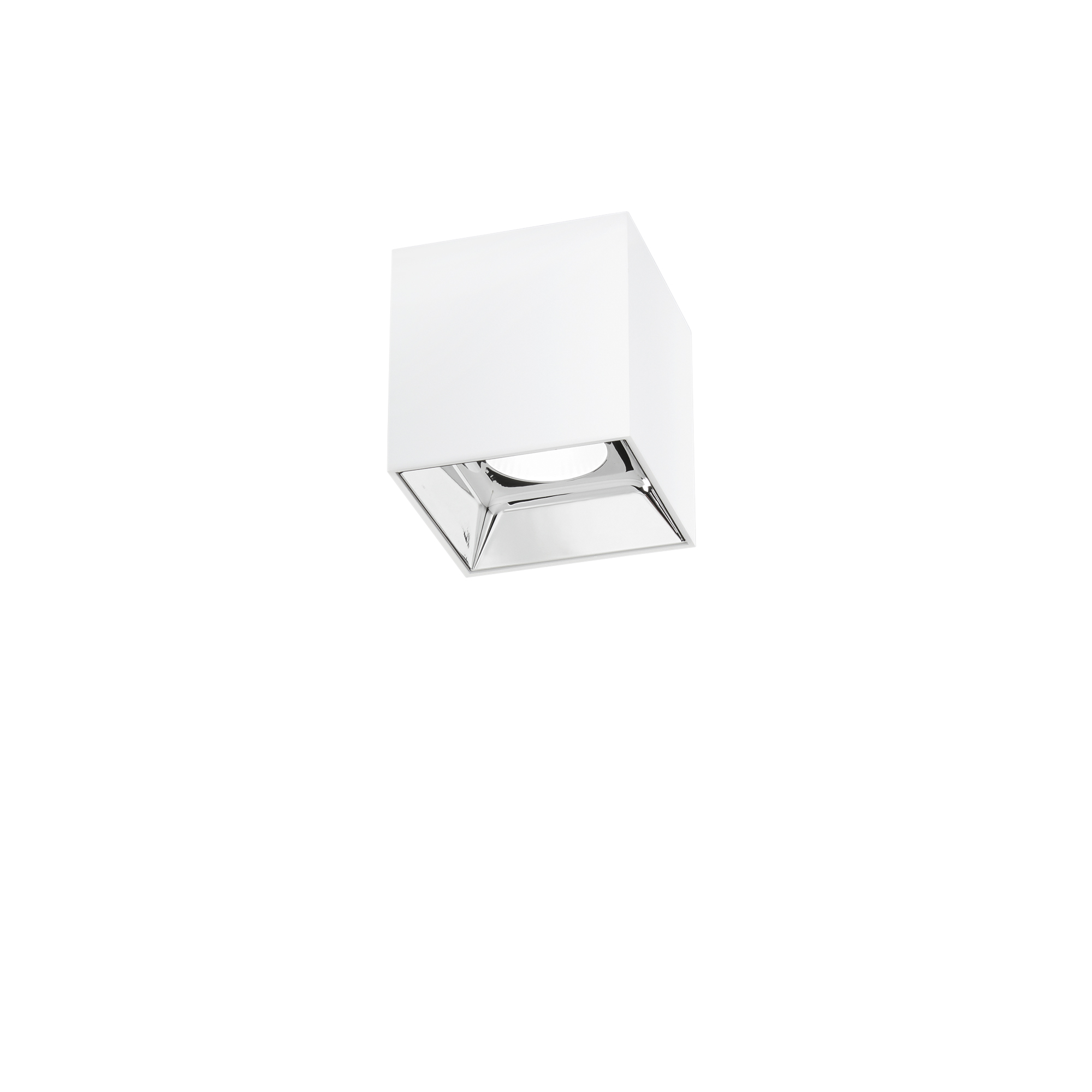 MIG square LED ceiling light in white aluminum 3000K - Intec
