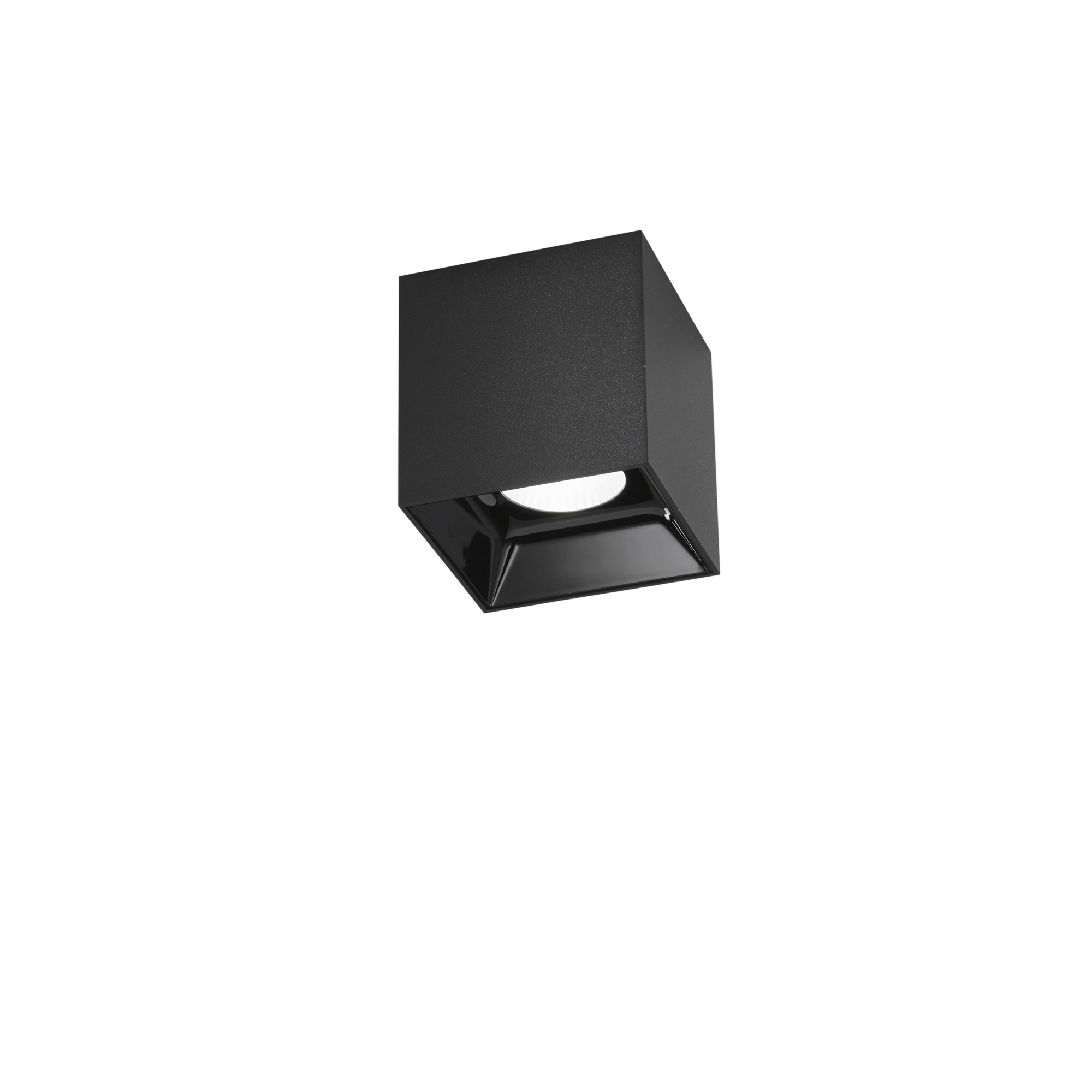 MIG square LED ceiling light in anti-glare aluminum with CCT - Black - Intec